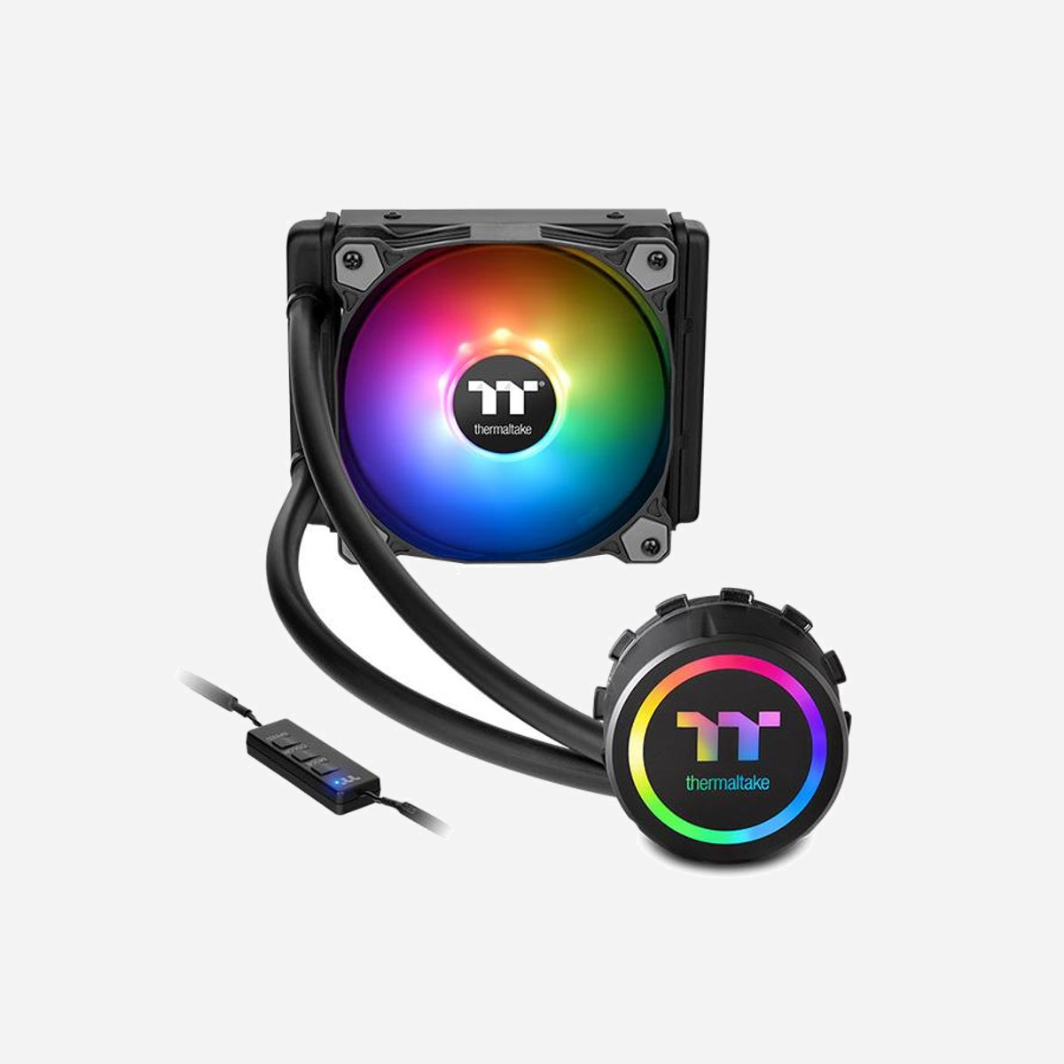 Thermaltake Water 3.0 120 ARGB Sync Refroidisseur liquide AIO pour processeur (Sockets Intel/AMD, 1x120mm, 56.45 CFM, 1.59 mmH2O, Noir) - Thermaltake Water 3.0 120 ARGB Sync. Type: Refroidisseur de liquide tout-en-un, Pression d'air maximale: 1,59 mmH2O. Couleur du produit: Noir