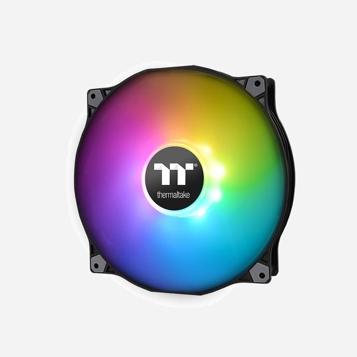 Thermaltake Pure 20 ARGB Ventilateur 200mm pour Boitier PC, Noir, 500-1000 RPM, 31.2 dB, 129.54 CFM, 1.72 mmH2O, Roulement Hydraulique, 12/5V - Thermaltake Pure 20 ARGB. Type: Ventilateur, Vitesse de rotation (min): 500 tr/min, Vitesse de rotation (max): 1000 tr/min, Niveau de bruit: 31,2 sone, Pression d'air minimum: 1,72 mmH2O, Type de roulement: Hydraulique. Couleur du produit: Noir