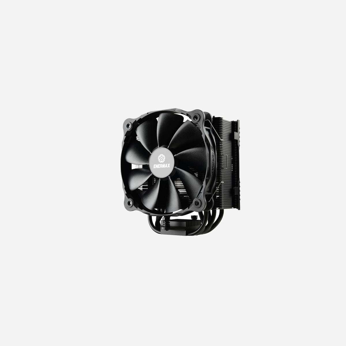 Enermax ETS-T50A-FSS Refroidisseur CPU 14cm, TDP 230W, 5 Caloducs 6mm, 500-1000 RPM, 29.78-94.21 CFM, Sockets LGA 775/115x/1366/2011/2066/AM2(+)/AM3(+)/AM4/FM1/FM2(+) - L’ETS-T50 AXE Silent Edition est un refroidisseur de processeur haute performance doté d’une capacité de refroidissement allant jusqu’à 230W TDP, et de technologies de pointe. La conception asymétrique avec cinq caloducs de 6 mm et la technologie du Heat Pipe Direct Touch assurent un transfert de chaleur rapide et permet l’installation de modules RAM élevés. Le refroidisseur est équipé d’un ventilateur ENERMAX de 14 cm avec technologie brevetée Twister Bearing.<br><br><b>Optimisation du Flux d’Air</b><br>Conception à débit différentiel de pression – augmente le débit d’air jusqu’à +15%.<br>L’air sera guidé à travers des tunnels coniques pour accélérer son flux et sa circulation. Grâce au transport plus rapide de l’air frais, la chaleur aest ainsi évacuée plus rapidement.<br><br>Vortex générateur de tourbillons (VGF) – technologie brevetée<br>Les générateurs de tourbillons sont utilisés dans l’industrie aéronautique. Ils s’assurent que le flux d’air est conduit le plus près possible le long des ailes de l’avion.<br><br>Au cours du développement du refroidisseur de processeurs, les ingénieurs d’Enermax ont reconnu le potentiel de cette technologie pour optimiser le flux d’air à l’intérieur du dissipateur thermique : De petits spoilers sur les ailettes, appelés générateurs Vortex, conduisent l’air le long des caloducs. Beaucoup plus d’air frais peut être ainsi transféré à l’arrière des caloducs.<br><br><b>Technologie Heat Pipe Direct Touch (HDT) Brevetée</b><br>Grâce à la technologie brevetée Heat Pipe Direct Touch, les caloducs reposent directement sur le processeur. L’avantage par rapport à une plaque de base? Un transfert plus rapide de la chaleur, sans résistance supplémentaire.<br><br><b>Design Asymétrique du Caloduc</b><br>La conception asymétrique du caloduc crée de l’espace supplémentaire pour le ventilateur afin d’éviter que des modules RAM élevés ne soient bloqués.<br><br><b>Enermax High Pressure Blade</b><br>L’ETS-T50 AXE Silent Edition est équipé d’un ventilateur Enermax High Pressure Blade de 14 cm conçu pour être utilisé sur les refroidisseurs de processeurs.<br>Le ventilateur Enermax de 14 cm est doté de la technologie brevetée Twister Bearing™ qui assure un refroidissement efficace et silencieux en continu ainsi qu’une longue durée de vie jusqu’à 160.000 heures MTBF.<br><br>Le ventilateur est enfin équipé de 9 pâles dont le design exclusif résiste aux fluctuations et hautes pressions statiques. La plage de vitesse de rotation est de 500 à 1.000 tours/min.<br><br><b>Ventilateur 12cm DFR – Enermax D.F. Pressure</b><br>L’ETS-T50A-DFP est équipé d’un ventilateur Enermax D.F. Pressure de 12 cm conçu pour être utilisé sur les refroidisseurs de processeur.<br><br>Le ventilateur Enermax de 12 cm est doté de la technologie brevetée Twister Bearing et vous assure un refroidissement efficace et silencieux en continu et une longue durée de vie jusqu’à 160.000 heures MTBF.<br><br>Le ventilateur est équipé de 9 pales de ventilateur avec un design spécial pour une pression statique extrêmement élevée. La fonction APS intégrée vous permet enfin de choisir entre trois plages de vitesse de rotation : Mode Ultra Silencieux 800 à 1.000 tours/min – Mode Silencieux 800 à 1.500 tours/min – Mode Performance 800 à 2.000 tours/min.<br><br><b>Ventilateur 12cm DFR – Enermax Vegas Trio</b><br>L’ETS-T50A-BVT est équipé d’un ventilateur Vegas Trio LED conçu pour des effets lumineux uniques.<br><br>Le ventilateur Enermax de 12 cm est doté de la technologie brevetée Twister Bearing, assurant un refroidissement efficace et silencieux en continu et une longue durée de vie jusqu’à 160.000 heures MTBF.<br><br>La technologie LED brevetée ENERMAX crée des effets lumineux saisissants, et permet d’obtenir des couleurs brillantes extraordinaires. L’anneau LED est composé de 36 diodes LED rouges, vertes et bleues. Le Vegas Trio est livré avec 5 modes de couleurs réglables séparément : Bleu, rouge, vert, les trois couleurs et éteint. Chaque couleur est livrée avec 3 effets d’éclairage à lecture automatique : Sparkle, All-on et Flash.<br><br><b>Revêtement thermo-conducteur</b><br>Le revêtement thermo-conducteur est une fine couche protectrice qui empêche l’oxydation, sans compromettre le transfert de chaleur.<br><br><b>Orientation du Flux d’Air</b><br>Le guide d’air installé vous offre la possibilité de diriger le flux d’air dans la direction souhaitée. Cela permet d’orienter très précisément le flux d’air du boîtier en fonction de vos besoins. Simple, mais il fallait y penser!
