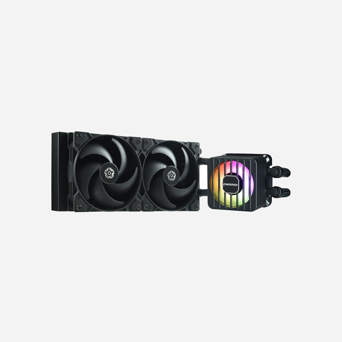 Enermax LIQMAXFLO SR Kit Watercooling CPU 12cm, PWM, 500-1800 RPM, 58.03 CFM, VRM Fan 60mm, Sockets Intel/AMD, TDP 350W, Noir - Découvrez la série LIQMAXFLO, refroidisseur liquide universel pour processeurs Intel et AMD tout-en-un de dernière génération qui intègre une pompe Dual-Chamber Xtreme combinée à un ventilateur d’exception pour vous garantir des performances de refroidissement et de silence uniques! Le ventilateur PWM VRM intégré de 60mm avec moteur triphasé à 6 pôles réduit efficacement la température des VRM et des composants environnants pour une plus grande longévité de votre carte-mère.<br><br>La série de refroidisseurs LIQMAXFLO est officiellement recommandée en tant que solution de refroidissement liquide compatible Intel®: la conjugaison de la série LIQMAXFLO et des processeurs Intel® Core™ (14e génération) maximisera les performances pour vos besoins les plus exigeants, vous offrira un mode multitâche encore plus ultra-efficace, afin que vous puissiez jouer, streamer et enregistrer en même temps ou faire des vidéoconférences tout en partageant des vidéos 4K de manière spectaculaire.<br><br><b>VENTILATEUR 60MM VRM</b><br>Le “Voltage Regulator Module” (VRM) ou Module régulateur de tension est un dispositif électronique conçu pour maintenir une tension électrique constante en dépit des variations possibles dans l’alimentation électrique. En d’autres termes, le VRM garde la tension à un niveau stable, ce qui est important car de nombreux appareils électroniques ont besoin d’une tension constante pour fonctionner correctement.<br><br>La série LIQMAXFLO est équipée d’un ventilateur VRM de 60 mm avec un moteur triphasé à 6 pôles, capable de fournir un flux d’air stable et silencieux et maintenir la stabilité de la tension électrique pour le VRM de votre carte mère.<br><br><b>REFROIDISSEMENT SUPRÊME</b><br>Avec une vitesse de démarrage à peine perceptible de 500 tours/min et une vitesse de rotation de 3 000 tours/min, le ventilateur VRM vous assure un fonctionnement constant, agréablement silencieux, ainsi qu’un meilleur flux d’air pour réduire efficacement la température des composants entourant le processeur, comme par exemple en cas d’overclocking.<br><br><b>L’EXTRAORDINAIRE SE CACHE DANS LES DETAILS</b><br>Le couvercle de la pompe est interchangeable grâce à une connexion magnétique qui permet de modifier l’orientation du logo à 90°: laissez libre-court à votre créativité pour le décliner ou le personnaliser avec l’aide par exemple d’une imprimante 3D.<br><br>Plusieurs colliers de serrage fournis vous aideront à organiser astucieusement votre setup.<br><br>Les tuyaux de haute qualité sont fabriqués en caoutchouc polyamide flexible et durable multicouches pour vous garantir un fonctionnement imperméable et durable, même en cas de secousses!<br><br>*Différentes options pour le couvercle de la pompe seront bientôt disponibles.<br><br><b>FAITES ENTRER VOTRE REFROIDISSEMENT DANS UNE NOUVELLE DIMENSION</b><br>Découvrez notre toute dernière pompe Xtreme à double chambre, dotée de la technologie brevetée Shunt-Channel d’ENERMAX, d’une entrée de liquide de refroidissement élargie et d’un design à débit optimisée, capable d’augmenter la pression globale de la charge hydraulique jusqu’à 30 %, et le débit de liquide de refroidissement jusqu’à 20 %.<br><br>L’amélioration de l’efficacité du refroidissement se traduit par une baisse impressionnante de 4 °C de la chaleur dégagée par charge de 100 watts. Le moteur triphasé à 6 pôles, régulé par PWM entre 1200 et 3000 tours/mn vous garantira un compromis optimal entre la puissance nécessaire et un fonctionnement standard ultra-silencieux.<br><br><b>DE LA TRANSCENDANCE À L’EXTRAORDINAIRE – VENTILATEUR SILENT FLOW</b><br>ENERMAX vous apporte la solution de performance de refroidissement ultime avec son ventilateur Silent Flow: équipé de roulements F.D.B. de haute qualité, de pales haute pression exclusives ENERMAX capables d’augmenter de manière significative la génération du flux et de la pression d’air, sans augmenter les niveaux de bruit, le Silent Flow fonctionne avec maximum de 25,47 dB(A), ce qui le rend quasiment inaudible à vitesse moyenne.<br><br><b>PALES DE VENTILATEUR EXCEPTIONNELLES</b><br>Avec des pales de ventilateur plus épaisses de 3 mm (par rapport aux ventilateurs standard de 1,8 à 2,2 mm), le ventilateur Silent Flow assure un fonctionnement plus silencieux grâce à des vibrations minimisées, véritable avancée en matière de performances silencieuses.<br><br><b>AERODYNAMISME DE SERIE</b><br>Les pales du ventilateur Silent Flow se caractérisent par un “angle d’attaque” soigneusement calibré de 34,73°, un paramètre de conception unique propre à sa configuration à 5 pales. Cet angle, conçu par des experts, constitue un équilibre parfait entre l’amélioration des performances de refroidissement et la réduction des niveaux de bruit.<br><br><b>LE PWM DANS TOUTE SA SPLENDEUR</b><br>La série LIQMAXFLO intègre le mécanisme PWM qui permet à la pompe, au ventilateur VRM ainsi qu’au(x) ventilateur(s) du radiateur de moduler leurs vitesses et leurs débits d’air en fonction de la température, afin d’économiser de l’énergie et de créer un environnement toujours plus silencieux.<br><br><b>POMPE</b><br>La toute première pompe ENERMAX PWM<br>1,200 – 3,000 tours/mn<br><br><b>VENTILATEUR VRM</b><br>Refroidissement supplémentaire intelligent<br>500 – 3,000 tours/mn<br><br><b>VENTILATEUR DE RADIATEUR SILENT FLOW</b><br>Puissant et extrêmement silencieux<br>500 – 1,800 tours/mn<br><br><b>LE MEILLEUR? QUAND TOUT PASSE CRÈME!</b><br>La plaque de cuivre de la série LIQMAXFLO a reçu une application en surface de Dow Corning® TC-5888, pâte thermique de très haute qualité et résilience. Ce choix parfait pour toute application nécessitant une conductivité thermique optimalevous offrira de meilleures performances que la plupart des pâtes thermiques existantes.<br><br>Un tube supplémentaire est inclus pour une installation tout confort.<br><br><b>COMPATIBILITÉ ÉTENDUE DANS DIFFÉRENTES TAILLES</b><br>Sockets Intel: LGA 1700/1200/115x/2066/2011/2011-3/1366<br>Sockets AMD: AM5/AM4/AM3+/FM2+/FM1