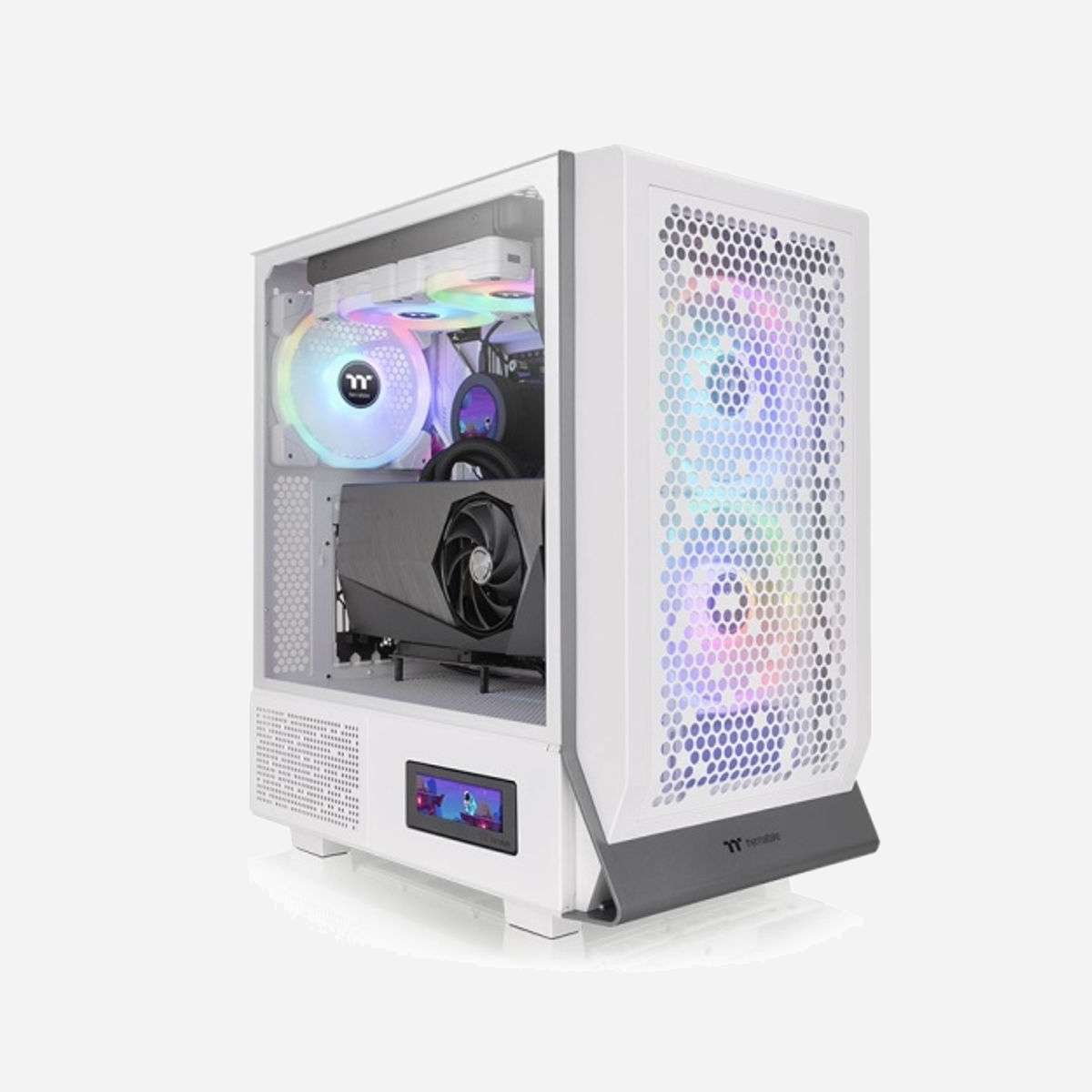 Thermaltake Ceres 300 TG Blanc, Boîtier PC Midi Tower, ATX/EATX/microATX/Mini-ITX, 1x3.5", 2x2.5", 2x140mm avant, Ventirad CPU 185mm, GPU 370mm - Thermaltake Ceres 300 TG. Format: Midi Tower, Type: PC, Couleur du produit: Blanc. Emplacement d'alimentation: Bas. Ventilateurs installés avant: 2x 140 mm, Prise en charge des diamètres des ventilateurs avants: 120,140 mm, Pris en charge des diamètres des ventilateurs arrières: 120,140 mm. Tailles de disques durs supportées: 2.5,3.5". Largeur: 245 mm, Profondeur: 463 mm, Hauteur: 475 mm