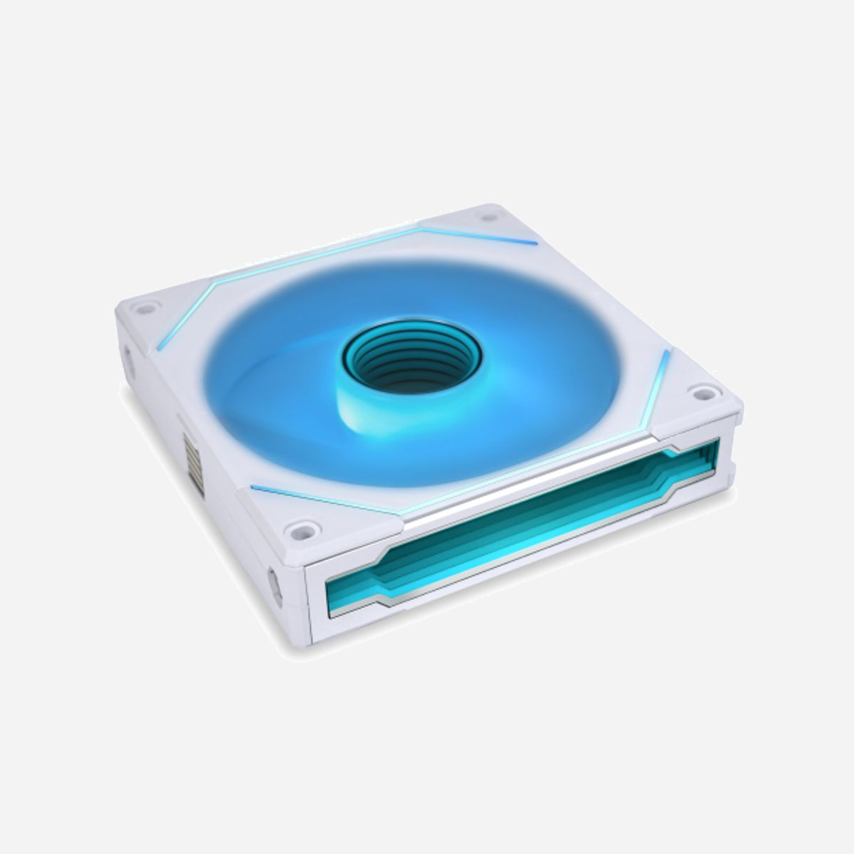 Lian Li SL-INFINITY UF-SLIN120-1W Ventilateur 120mm Blanc, 2100 tr/min, 29dB, 61.3 CFM, 2.66 mmH2O, FDB, LED RGB 3-pin, Connecteur 4-pin, 12V - Lian Li SL-INFINITY. Type: Ventilateur, Diamètre du ventilateur: 12 cm, Vitesse de rotation (max): 2100 tr/min, Pression d'air maximale: 2,66 mmH2O, Type de roulement: Palier à dynamique des fluides (FDB). Tension: 12 V. Couleur du produit: Blanc