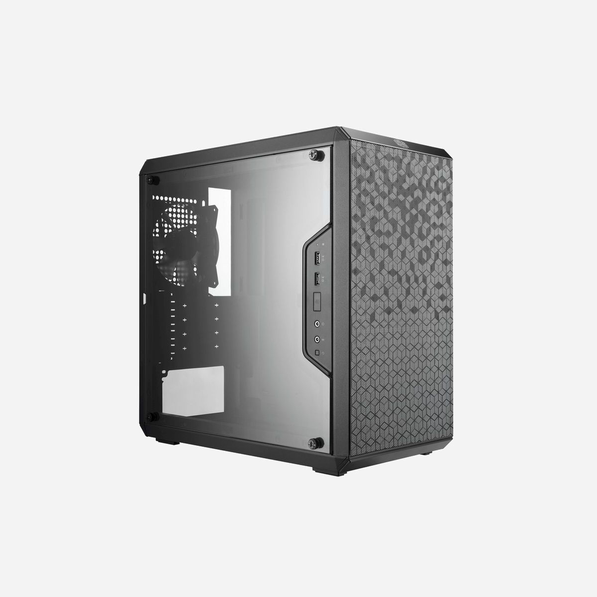 Cooler Master MasterBox Q300L - Boîtier PC Midi Tower Noir, Micro ATX/Mini-ITX, 1x120mm arrière, USB 3.2 Gen 1, Acier/Plastique, Refroidissement liquide, MCB-Q300L-KANN-S00 - Cooler Master MasterBox Q300L. Format: Midi Tower, Type: PC, Couleur du produit: Noir. Emplacement d'alimentation: Bas, Facteurs de forme d'alimentation pris en charge: ATX, PS2. Prise en charge des diamètres des ventilateurs avants: 120,140 mm, Ventilateurs arrières installés: 1x 120 mm, Pris en charge des diamètres des ventilateurs arrières: 120 mm. Tailles de disques durs supportées: 2.5,3.5". Largeur: 230 mm, Profondeur: 387 mm, Hauteur: 378 mm