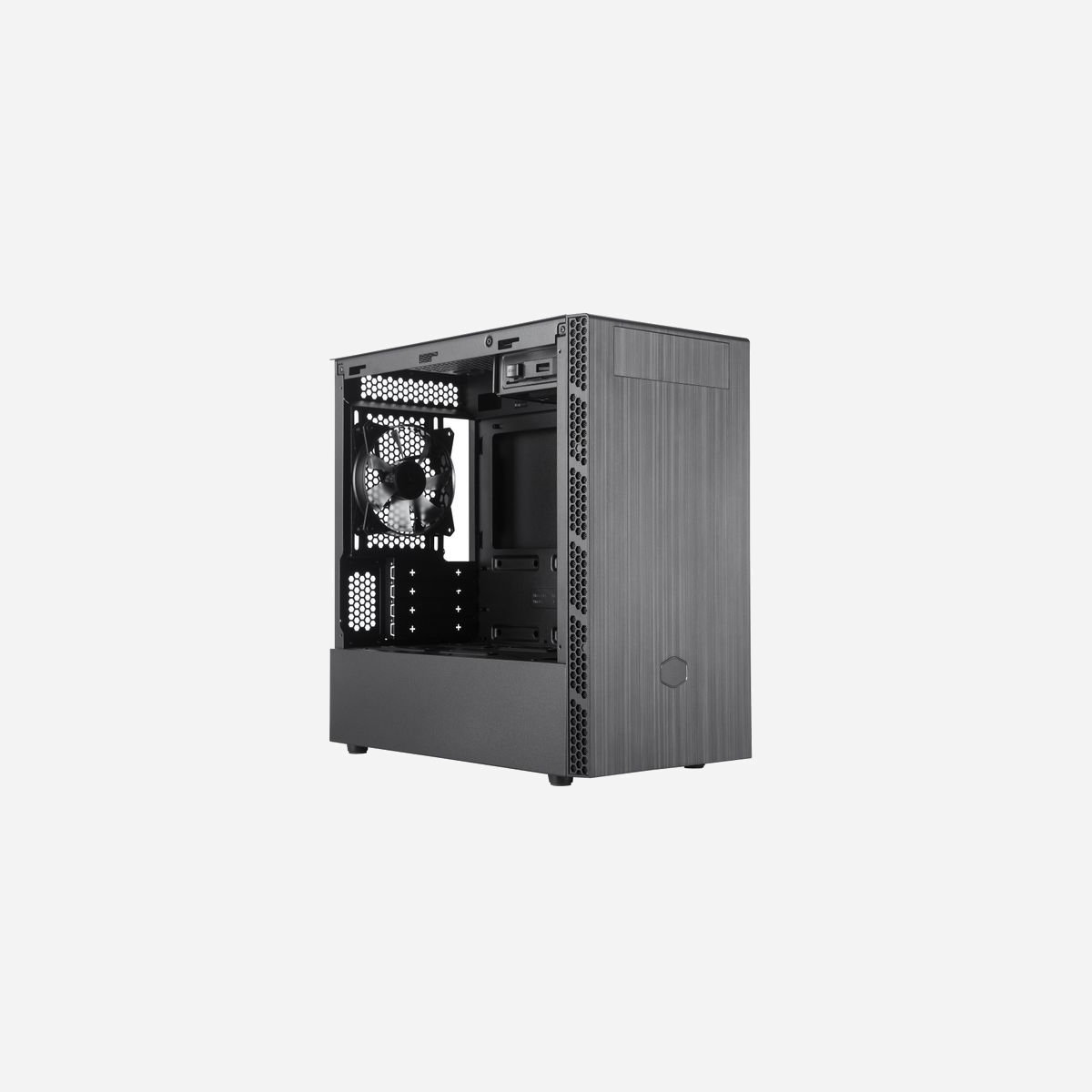 Cooler Master MasterBox MB400L Tower Noir - Micro ATX/Mini-ITX - 2x3.5" 2x2.5" - USB 3.2 Gen 1 - Vent arrière 120mm - Radiateurs 280mm avant, 120mm arrière/haut - Cooler Master MasterBox MB400L. Format: Tower, Type: PC, Couleur du produit: Noir. Emplacement d'alimentation: Bas, Facteurs de forme d'alimentation pris en charge: ATX. Prise en charge des diamètres des ventilateurs avants: 120,140 mm, Ventilateurs arrières installés: 1x 120 mm, Pris en charge des diamètres des ventilateurs arrières: 120 mm. Tailles de disques durs supportées: 2.5,3.5". Largeur: 210 mm, Profondeur: 411 mm, Hauteur: 410 mm