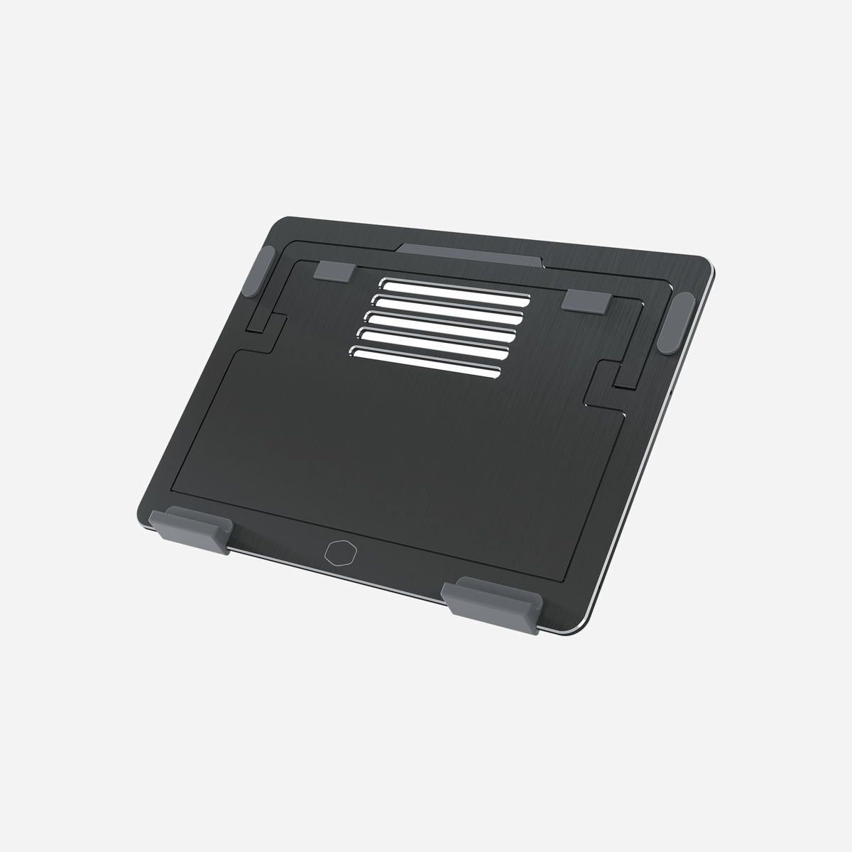 Cooler Master ErgoStand Air Noir - Support Aluminium & Caoutchouc pour Notebook 10"-15.6" - 5 positions - Pliable - Charge Max 20kg - 215x298x17mm - Cooler Master ErgoStand Air. Couleur du produit: Noir, Matériel: Caoutchouc, Aluminium, Compatibilité de dimension d'écran de notebook minimum: 25,4 cm (10"). Largeur: 215 mm, Profondeur: 298 mm, Hauteur: 17 mm. Largeur du colis: 297 mm, Profondeur du colis: 341 mm, Hauteur du colis: 263 mm