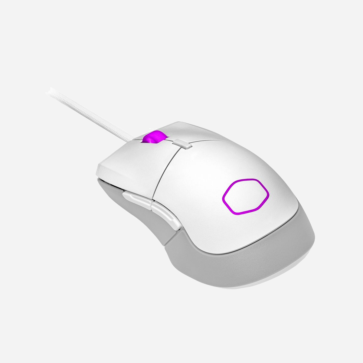 Cooler Master MM310 Souris Gaming Ambidextre USB Type-A Optique 12000 DPI, 6 Boutons Programmables, PixArt Sensor, Accélération 30G, Blanche - Cooler Master Peripherals MM310. Format: Ambidextre. Technologie de détecteur de mouvement: Optique, Interface de l'appareil: USB Type-A, Résolution en mouvement: 12000 DPI, Type de boutons: Boutons poussoirs, Quantité de boutons programmables: 6, Type Scroll: Roue, Accélération (max): 30 G. Couleur de l'éclairage: Multi. Source d'alimentation: Cable. Couleur du produit: Blanc