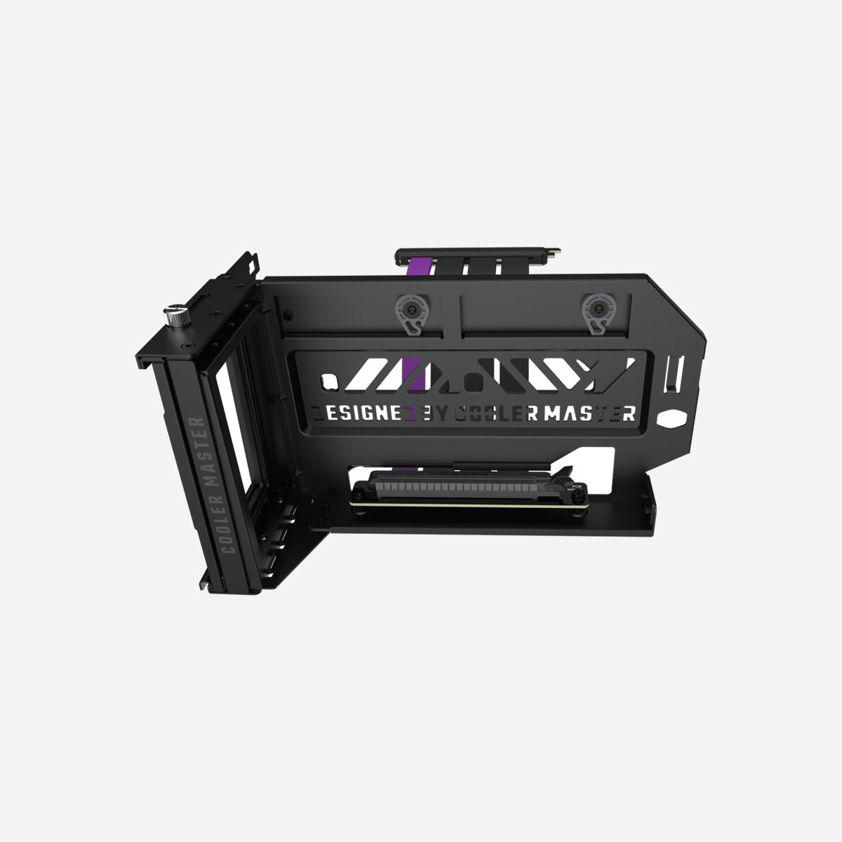Cooler Master MCA-U000R-KFVK03 Support Carte Graphique Universel PCIe 4.0 avec Riser 16.5cm, ABS/Acier/Laiton, 305x178.1x141.8mm - Cooler Master Gaming MCA-U000R-KFVK03. Type de châssis compatible: Universel, Type: Support de carte graphique, Matériel: ABS, Laiton, Nickel, Polyéthylène, Polypropylène (PP), Acier, Élastomère thermoplastique (TPE). Tension d'entrée: 12 V. Largeur: 305 mm, Profondeur: 178,1 mm, Hauteur: 141,8 mm. Largeur du colis: 144 mm, Profondeur du colis: 168 mm, Hauteur du colis: 265 mm. Largeur du casier principal (externe): 352 mm, Longueur du casier principal (externe): 455 mm, Hauteur du casier principal (externe): 568 mm