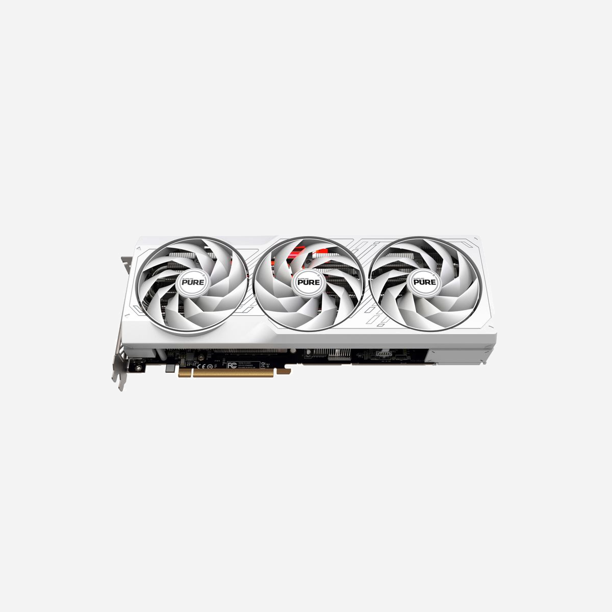 Sapphire PURE Radeon RX 7700 XT, 12 Go GDDR6, AMD, Fréquence Boost 2584 MHz, 2xDP 2.1, 2xHDMI, PCIe 4.0, Refroidissement Tri-X, 3 ventilateurs - Sapphire PURE Radeon RX 7700 XT. Processeur graphique famille: AMD, Processeur graphique: Radeon RX 7700 XT. Mémoire carte graphique distincte: 12 Go, Type de mémoire de l'adaptateur graphique: GDDR6, Mémoire Bus: 192 bit. Résolution maximale: 7680 x 4320 pixels. Version DirectX: 12 Ultimate. Type d'interface: PCI Express x16 4.0. Type de refroidissement: Actif, Nombre de ventilateurs: 3 ventilateur(s), Couleur de l'éclairage: Rouge