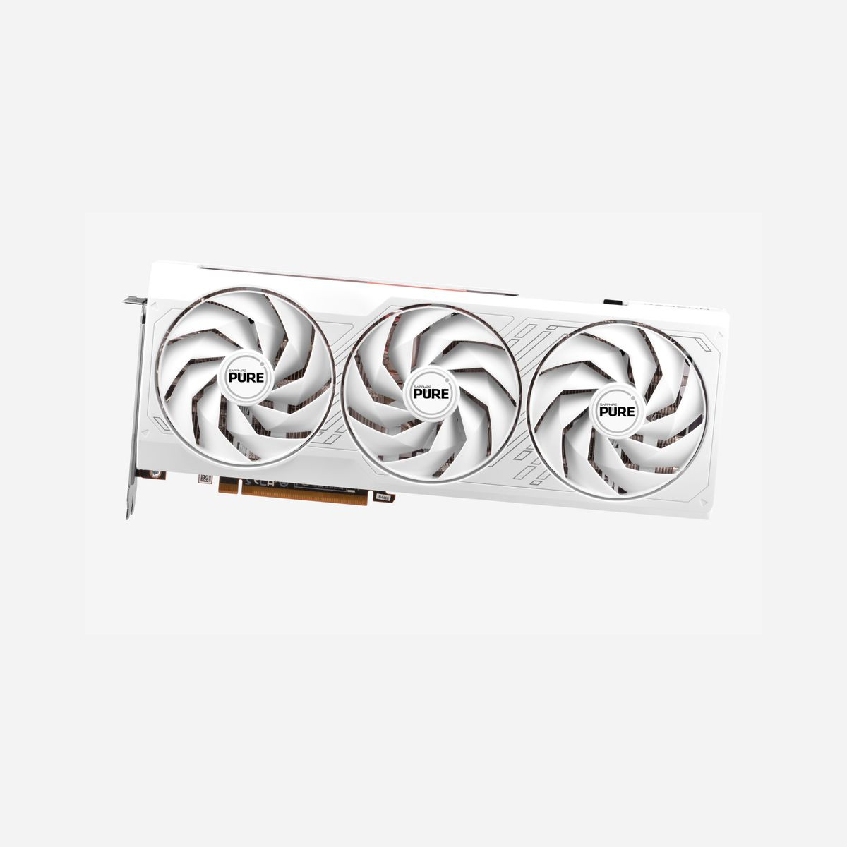 Sapphire Radeon RX 7800 XT PURE 16 Go GDDR6, 2475 MHz, PCIe 4.0, 2x HDMI 2.1, 2x DisplayPort 2.1, Refroidissement Tri-X, 3 Ventilateurs - Sapphire PURE Radeon RX 7800 XT. Processeur graphique famille: AMD, Processeur graphique: Radeon RX 7800 XT. Mémoire carte graphique distincte: 16 Go, Type de mémoire de l'adaptateur graphique: GDDR6, Mémoire Bus: 256 bit. Résolution maximale: 7680 x 4320 pixels. Version DirectX: 12 Ultimate. Type d'interface: PCI Express x16 4.0. Type de refroidissement: Actif, Nombre de ventilateurs: 3 ventilateur(s), Couleur de l'éclairage: Rouge