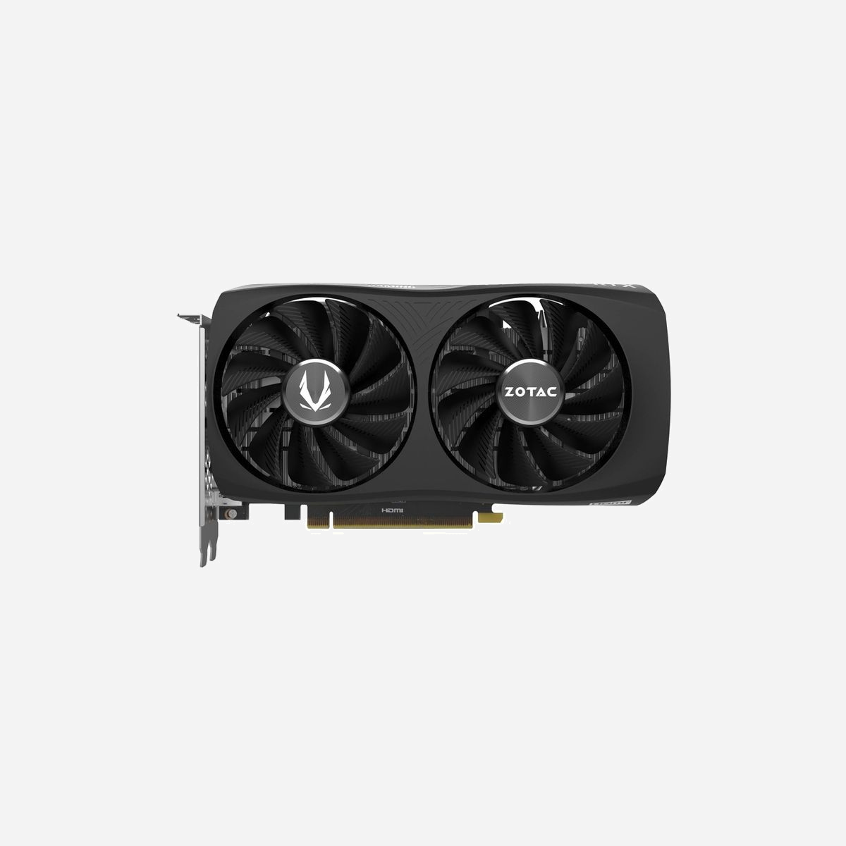 Zotac GeForce RTX 4060 8GB GDDR6, 2475MHz, 3072 Cœurs CUDA, PCI Express x8 4.0, 1x HDMI 2.1a, 3x DisplayPort 1.4a, 2 Ventilateurs - Zotac ZT-D40600H-10M. Processeur graphique famille: NVIDIA, Processeur graphique: GeForce RTX 4060. Mémoire carte graphique distincte: 8 Go, Type de mémoire de l'adaptateur graphique: GDDR6, Mémoire Bus: 128 bit. Résolution maximale: 7680 x 4320 pixels. Version DirectX: 12 Ultimate, Version OpenGL: 4.6. Type d'interface: PCI Express x8 4.0. Type de refroidissement: Actif, Nombre de ventilateurs: 2 ventilateur(s)