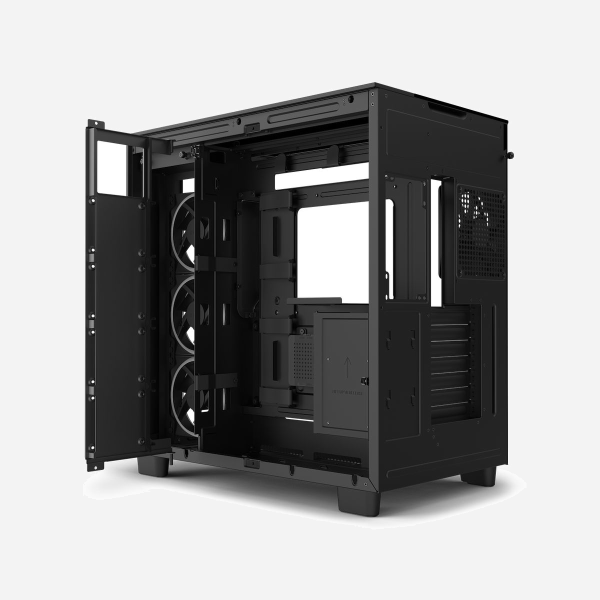 NZXT H9 Elite - Boîtier PC Midi Tower Noir - ATX/micro ATX/Mini-ITX - Vent. 120/140mm - Radiateurs 360mm - USB 3.2 Gen 1/Gen 2 - Acier/Verre Trempé - NZXT H9 Elite. Format: Midi Tower, Type: PC, Couleur du produit: Noir. Pris en charge des diamètres des ventilateurs latérals: 120 mm, Pris en charge des diamètres des ventilateurs arrières: 120 mm, Pris en charge des diamètres des ventilateurs supérieurs: 120,140 mm. Largeur: 290 mm, Profondeur: 466 mm, Hauteur: 495 mm