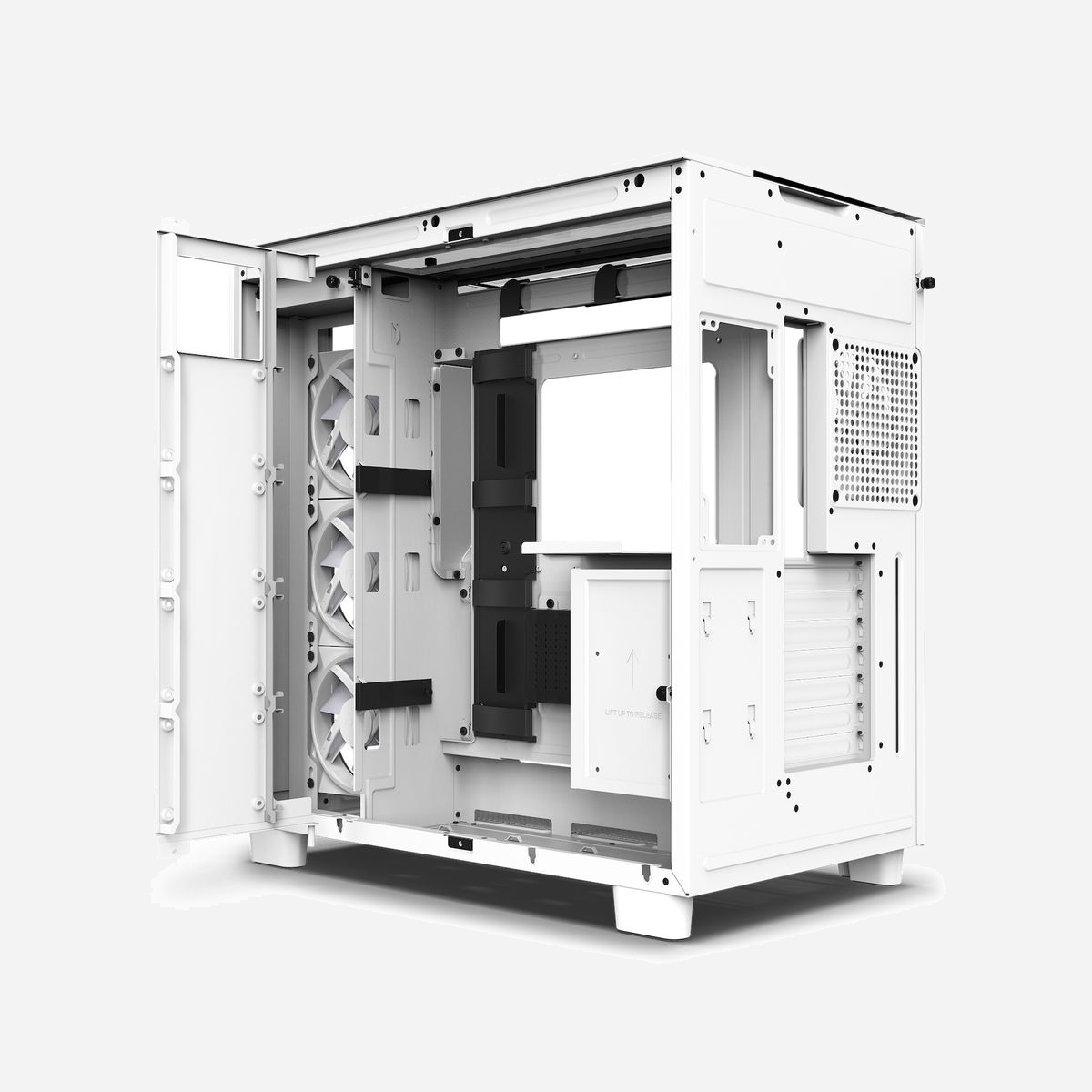 NZXT H9 Elite Blanc - Boîtier PC Midi Tower ATX/micro ATX/Mini-ITX, Acier/Verre Trempé, 2x3.5", USB 3.2 Gen1/Gen2, Vent. 120/140mm, Radiateurs 360mm - NZXT H9 Elite. Format: Midi Tower, Type: PC, Couleur du produit: Blanc. Pris en charge des diamètres des ventilateurs latérals: 120 mm, Pris en charge des diamètres des ventilateurs arrières: 120 mm, Pris en charge des diamètres des ventilateurs supérieurs: 120,140 mm. Largeur: 290 mm, Profondeur: 466 mm, Hauteur: 495 mm