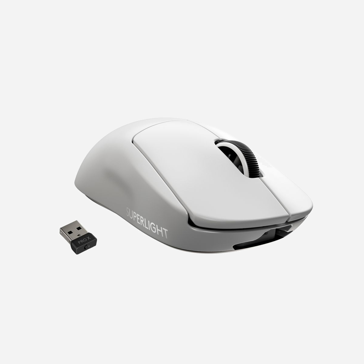Logitech G Pro X Superlight - Souris Gaming sans Fil LIGHTSPEED, Capteur HERO 25600 DPI, 5 Boutons, PTFE, 63g, Batterie 70h, Blanc - <b>Logitech PRO X Superlight wireless gaming mouse</b><br>Logitech présente PRO X SUPERLIGHT, notre souris la plus rapide et la plus légère. Alimentée par LIGHTSPEED, elle est là pour vous aider à éliminer tous les obstacles, afin que vous puissiez vous concentrer exclusivement sur la victoire.<br><br>Devenez incroyablement précis, rapide et cohérent grâce au capteur HERO. Prenez la première place plus rapidement grâce aux patins PTFE sans additif qui assurent une glisse nettement plus douce.<br><br>La souris PRO X SUPERLIGHT pèse moins de 63 g sans avoir eu besoin de faire des trous ridicules.<br><br>Développée en collaboration avec un regroupement des meilleurs professionnels d’eSports au monde, la souris PRO X SUPERLIGHT se caractérise par un design hyper-minimal, tout en étant dotée de nos dernières technologies et avancées. Disponible en noir et en blanc.<br><br>Conçue en collaboration avec les meilleurs professionnels du gaming, cette souris Logitech G est faite pour atteindre le plus haut niveau de performance<br><br>Ultra légère, cette souris pèse moins de 63 g. Grâce à son nouveau design épuré, elle pèse 25% de moins que la souris PRO sans fil<br><br>Dotée de la technologie sans fil LIGHTSPEED, la PRO X SUPERLIGHT est notre souris PRO la plus rapide et fiable à ce jour<br><br>Contrôle incroyablement précis, rapide et consistant avec le capteur HERO, conçu à partir de zéro par l'équipe d’experts de Logitech G pour vous offrir la meilleure performance gaming possible<br><br>Les grands patins PTFE sans additif de la souris gaming Logitech G assurent son glissement en douceur pour rester connecté avec le jeu de manière pure et fluide<br><br>La souris gaming sans fil Logitech G PRO X SUPERLIGHT est disponible en noir et en blanc