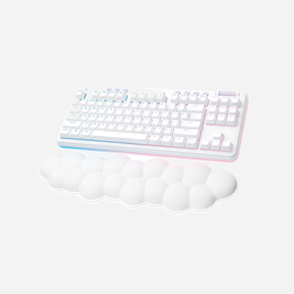 Logitech G 920-010687 Clavier Gaming Sans Fil/Bluetooth AZERTY Français, Switch GX Red, Rétroéclairage LED RGB, PBT, Batterie 25h, Windows/macOS/iOS - Logitech G 920-010687. Facteur de forme du clavier: Sans clé (80 - 87%). Style de clavier: Droit. Technologie de connectivité: Sans fil, Interface de l'appareil: RF sans fil + Bluetooth, Interrupteur à clé de clavier: Clavier mécanique, Disposition des touches du clavier: AZERTY, Nombre de touches du clavier: 87. Type de rétro: LED RGB, Repose-poignets. Longueur de câble: 1,8 m. Utilisation recommandée: Jouer. Couleur du produit: Blanc