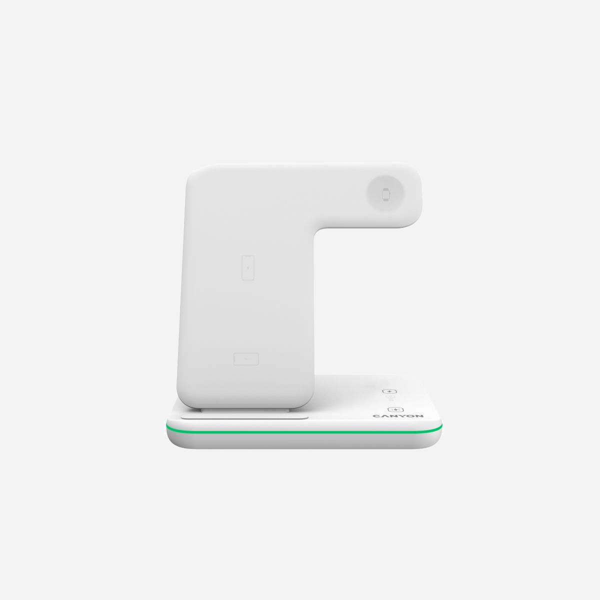 Canyon CNS-WCS303W Chargeur sans Fil à Induction 15W Blanc - Compatible Apple & Smartphones/Écouteurs QI - 12/9V 2/2.7A - USB Type-C Inclus - Canyon WS-303. Tension d'entrée: 12/9 V. Charge rapide. Couleur du produit: Blanc