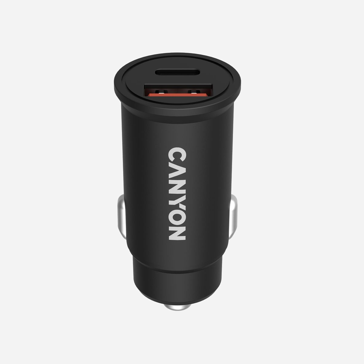 Canyon CNS-CCA20B03 Chargeur Auto Allume-Cigare USB-A 3.2 Gen 1 + USB-C, Charge Rapide, 12/24V, 30W Max, Noir, CE/RoHS - Canyon С-20B03. Type de chargeur: Auto, Type de source d'alimentation: Allume-cigare, Compatibilité de chargeur: Caméra Numérique, GPS, MP3, MP4, Téléphone portable, PDA, Consoles portables, Smartphone, Tablette. Tension d'entrée: 12/24 V. Quantité de ports USB de type C: 1, Charge rapide. Couleur du produit: Noir