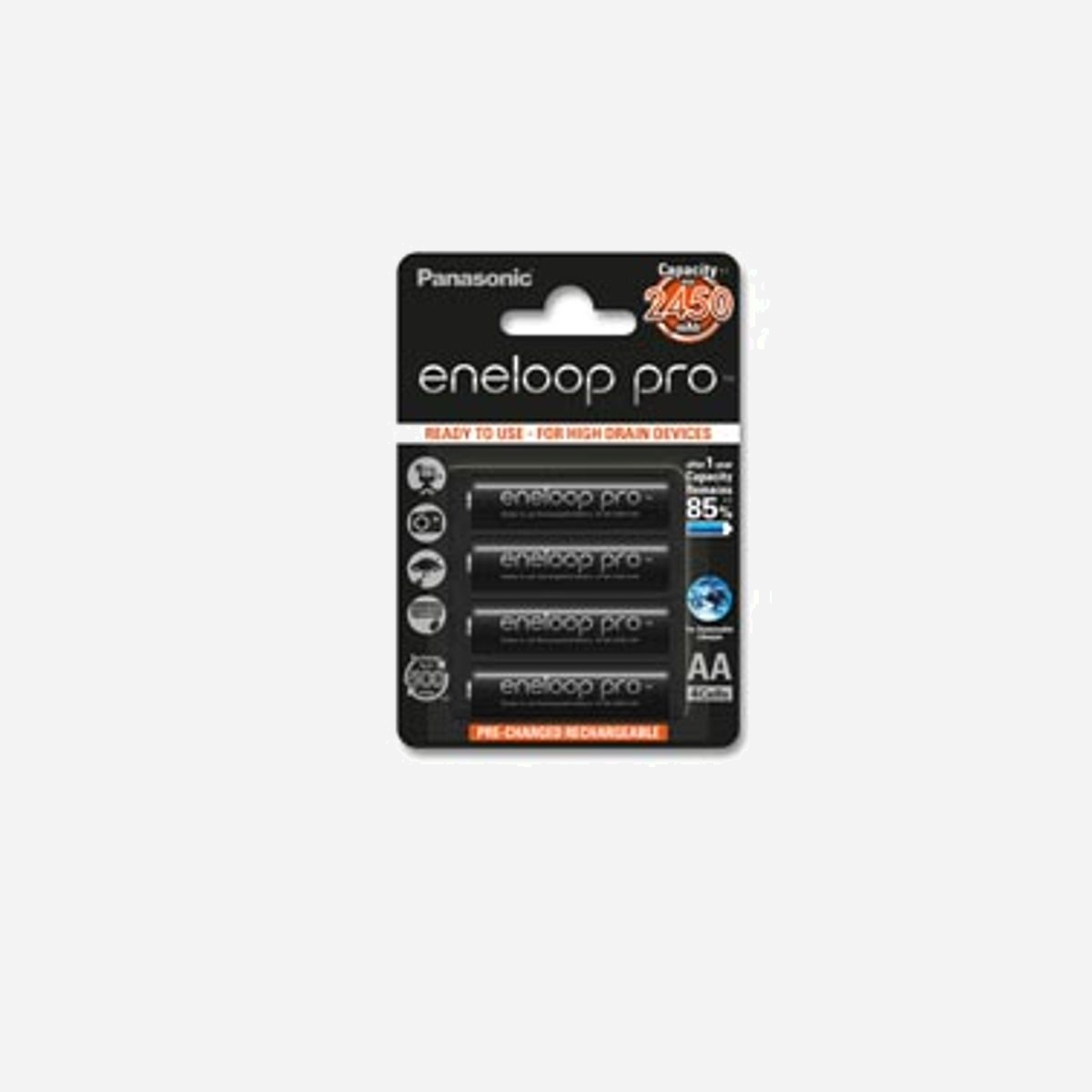 Panasonic BK-3HCCE/4BE : Pack de 4 Piles Rechargeables AA NiMH, 1.2V, 2450 mAh - Panasonic BK-3HCCE/4BE. Type de batterie: Batterie rechargeable, Taille(s) de la batterie: AA, Technologie batterie: Hybrides nickel-métal (NiMH)