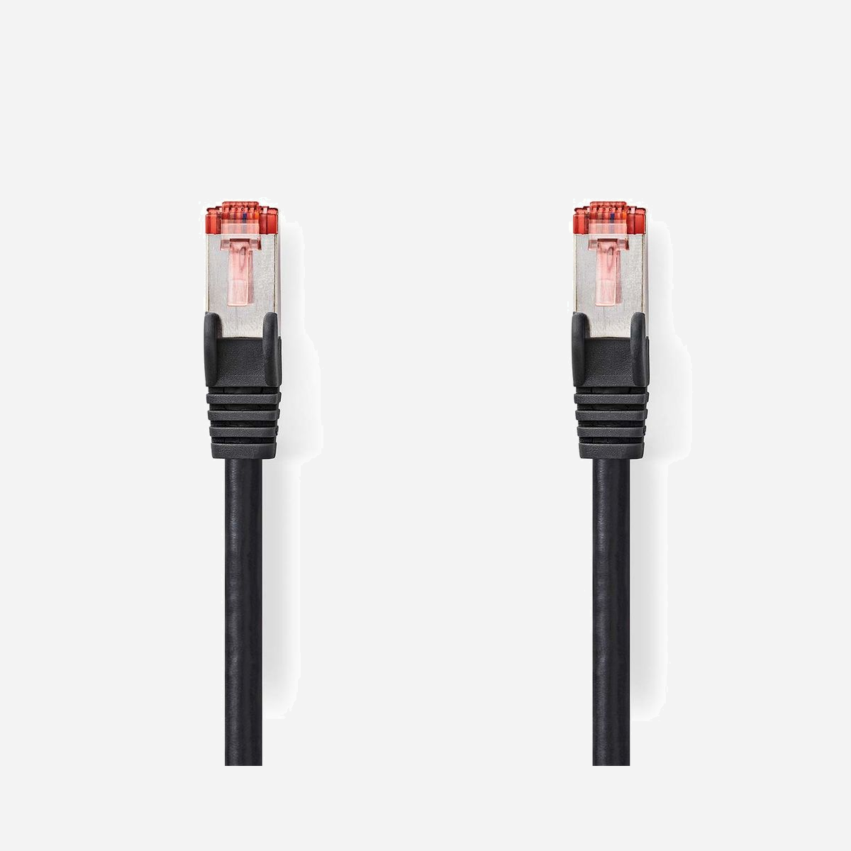 Nedis Câble Réseau Cat6 S/FTP (S-STP) 3m Noir, Connecteurs RJ-45 Plaqué Or, 1000 Mbit/s, 250 MHz, AWG27, LSZH, Cuivre, Diamètre 6.2mm - Nedis CCGL85221BK30. Longueur de câble: 3 m, Câble standard: Cat6, Blindage du câble: S/FTP (S-STP), Connecteur 1: RJ-45, Connecteur 2: RJ-45, Contacts du connecteur de placage: Or, Taux de transfert de données: 1000 Mbit/s, Couleur du produit: Noir