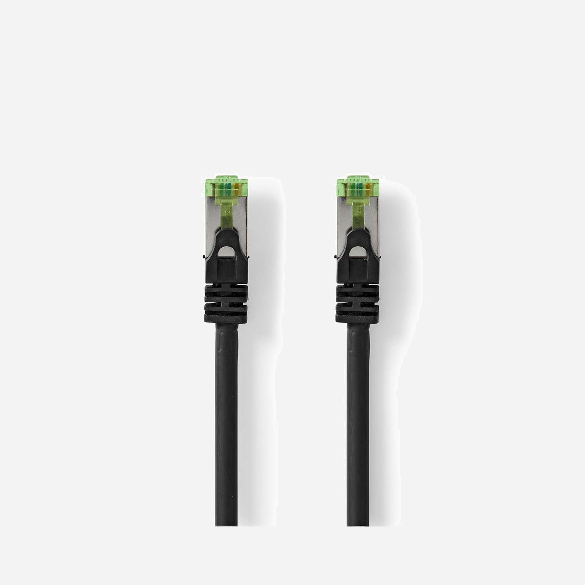 Câble Réseau Nedis Cat7 S/FTP 2m, Connecteurs RJ-45 Plaqué Or, 10 Gbps, 600 MHz, Conducteur Cuivre AWG26, Gaine LSZH, Noir, Ø5.8mm - Nedis CCGL85420BK20. Longueur de câble: 2 m, Câble standard: Cat7, Blindage du câble: S/FTP (S-STP), Connecteur 1: RJ-45, Connecteur 2: RJ-45, Contacts du connecteur de placage: Or, Taux de transfert de données: 10000 Mbit/s, Couleur du produit: Noir