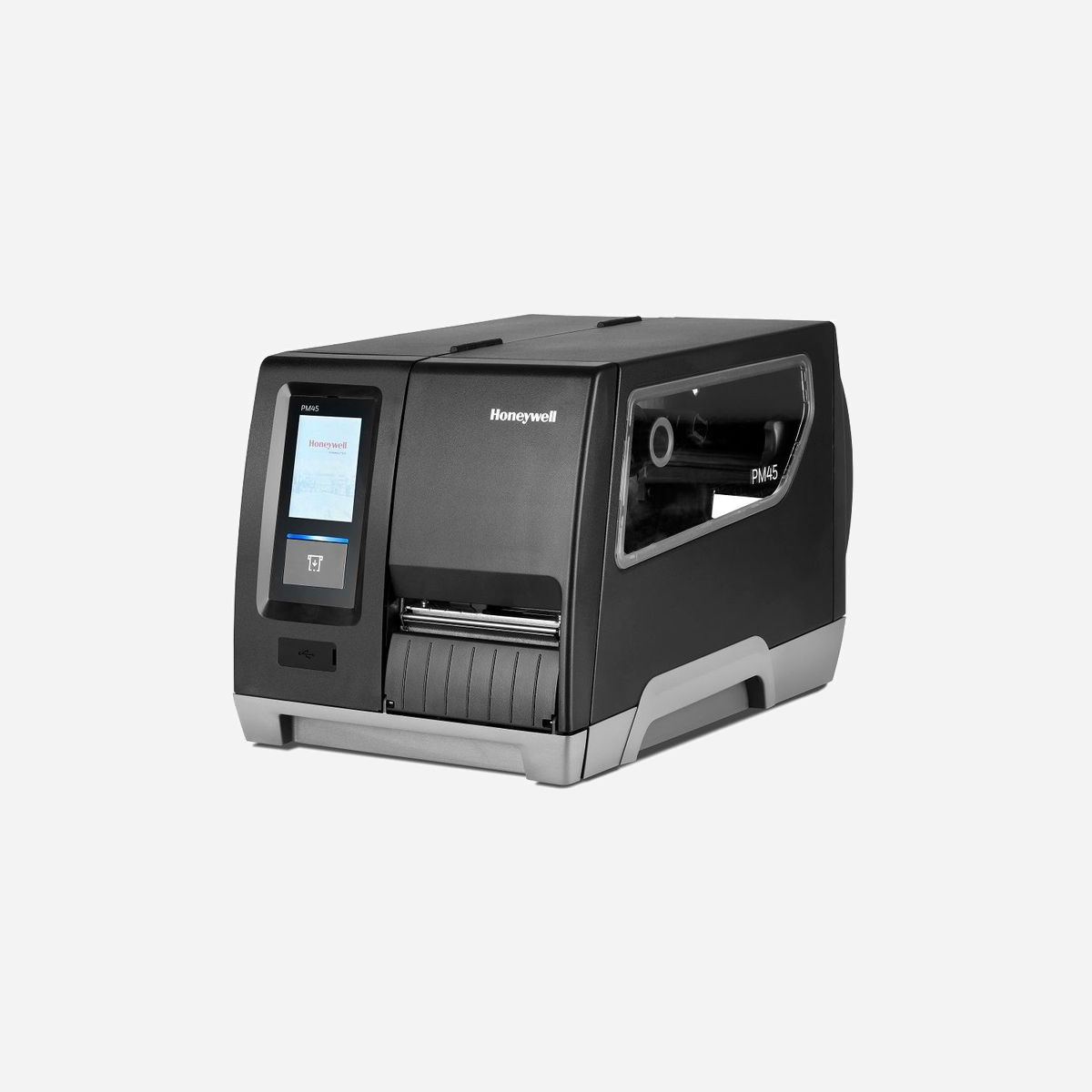 Imprimante Étiquettes Honeywell PM45A 300 DPI Transfert Thermique 300mm/sec Ethernet/LAN WiFi Bluetooth USB RS-232 Mémoire 256MB RAM 512MB Flash Écran LCD - Honeywell PM45A. Technologie d'impression: Transfert thermique, Résolution maximale: 300 x 300 DPI, Vitesse d'impression (mesure métrique): 300 mm/sec. Technologie de connectivité: Avec fil &sans fil. Couleur du produit: Noir