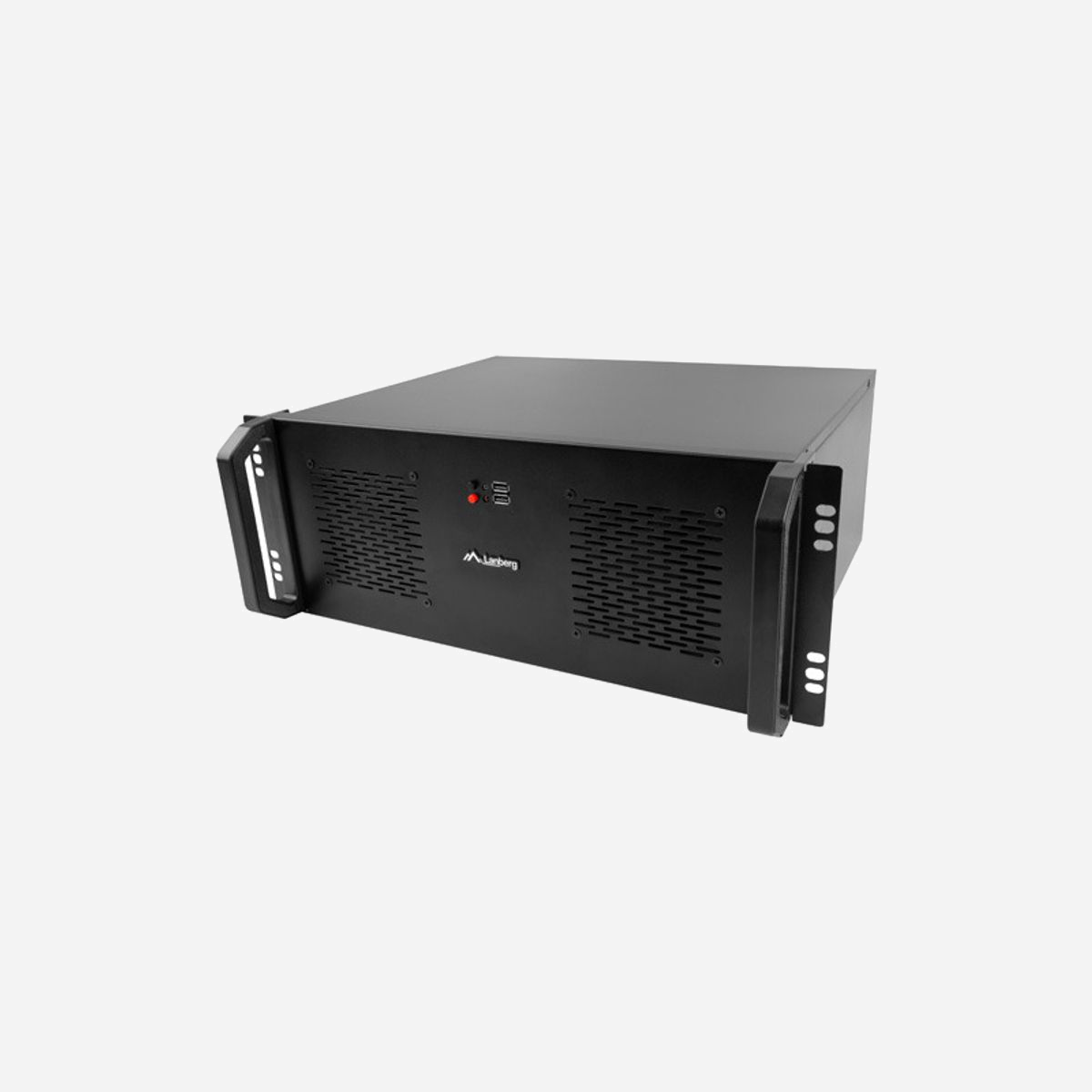 Lanberg SC01-3504-10B Châssis Serveur Rack 4U Noir, 3 baies HDD/SSD 2.5/3.5", 2 ventilateurs, 430x350x177mm, 2x USB 2.0, RoHS/CE - Lanberg SC01-3504-10B. Type de châssis: Rack (4 U), Couleur du produit: Noir, Nombre de ventilateurs: 2 ventilateur(s). Types de lecteurs de stockage pris en charge: HDD & SSD, Taille de l'unité de stockage: 2.5/3.5". Largeur: 430 mm, Profondeur: 350 mm, Hauteur: 177 mm
