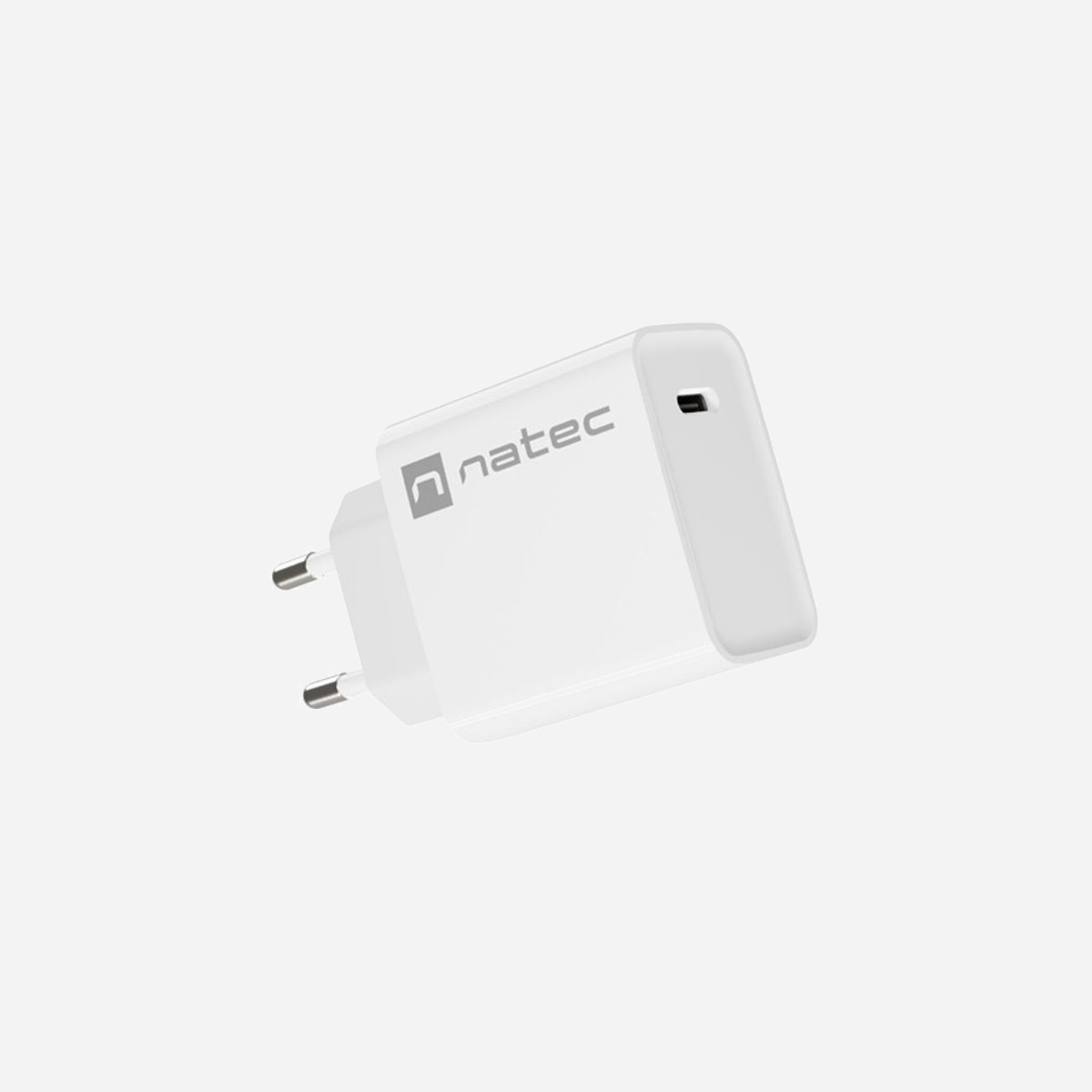 NATEC RIBERA NUC-2059 Chargeur Secteur Universel 20W, USB-C Power Delivery & Quick Charge 3.0, 5-12V, Blanc, Conforme CE/RoHS/UKCA - NATEC RIBERA. Type de chargeur: Intérieure, Type de source d'alimentation: Secteur, Compatibilité de chargeur: Universel. Tension d'entrée: 100 - 240 V, Tension de sortie (max): 12 V. Quantité de ports USB de type C: 1, Charge rapide. Couleur du produit: Blanc