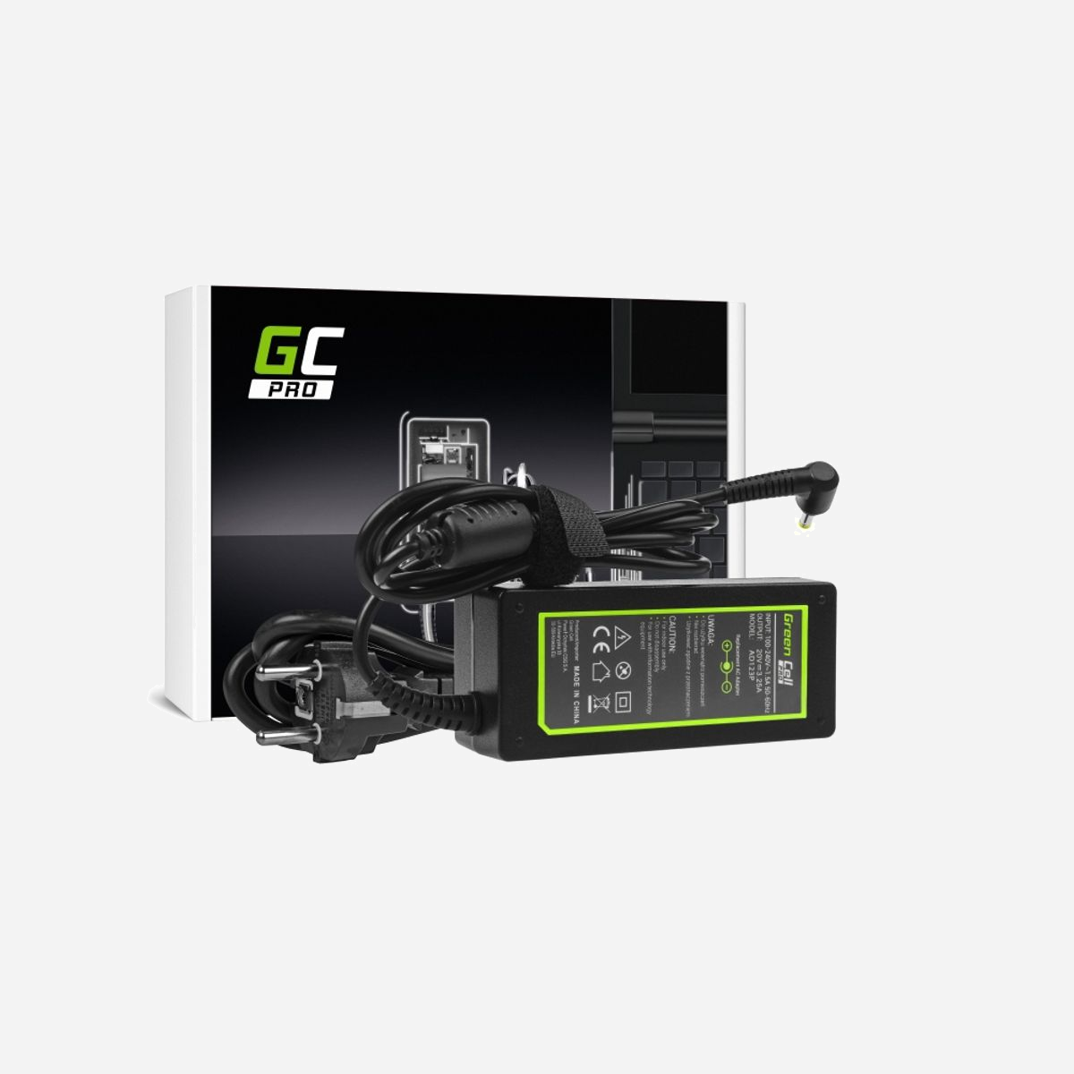 Green Cell AD123P Adaptateur Secteur Interne 65W 20V 3.25A pour Ordinateur Portable Lenovo IdeaPad - Câble 2m - Noir - 47x109x31mm - Green Cell AD123P. Utilité: Ordinateur portable, Type d'alimentation d'énergie: Intérieure, Puissance de sortie: 65 W. Couleur du produit: Noir. Longueur de câble: 2 m, Largeur: 47 mm, Profondeur: 109 mm. Quantité: 1 pièce(s)