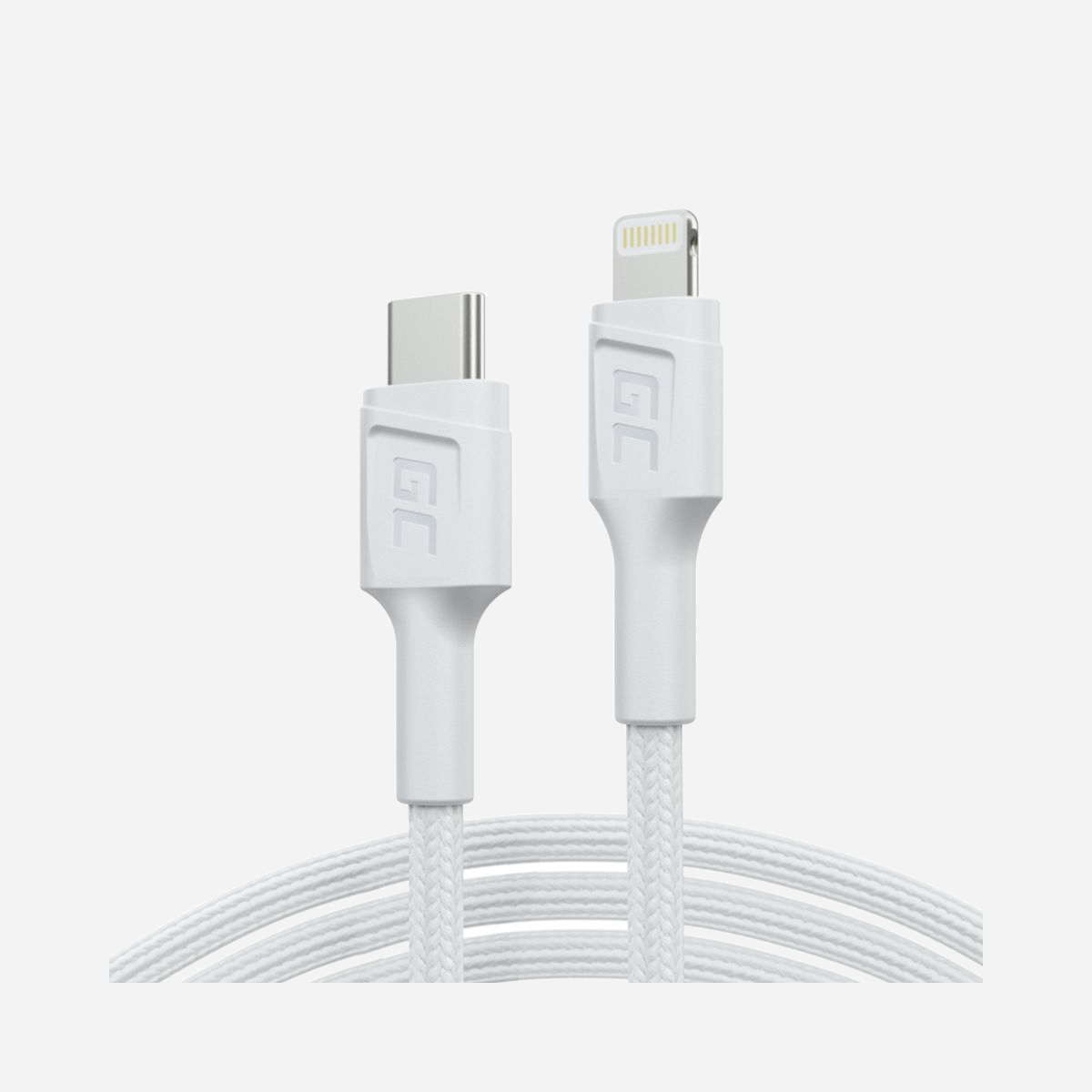Câble Green Cell GC PowerStream KABGC07W 1m Blanc - Connecteur Lightning vers USB-C - Puissance 29W - Débit 480 Mbit/s - Compatible Apple iPhone/iPad - Green Cell GC PowerStream. Longueur de câble: 1 m, Connecteur 1: Lightning, Connecteur 2: USB C. Puissance: 29 W. Quantité: 1 pièce(s)