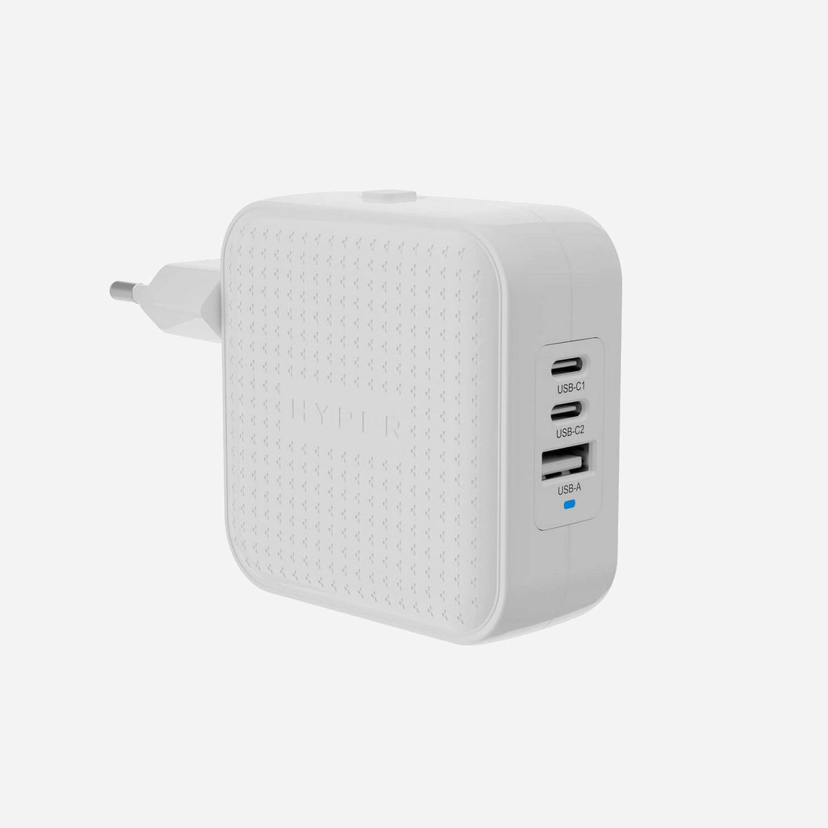 HYPER HJ1003WHWWGL Chargeur Secteur 70W GaN, 2x USB-C (Power Delivery 3.0, PPS) & 1x USB 2.0, Compatible Ordinateur Portable/Smartphone/Tablette - HYPER HJ1003WHWWGL. Type de chargeur: Intérieure, Type de source d'alimentation: Secteur, Compatibilité de chargeur: Ordinateur portable, Smartphone, Tablette, Quantité de Ports USB 2.0: 1, Quantité de ports USB de type C: 2, Charge rapide. Couleur du produit: Blanc