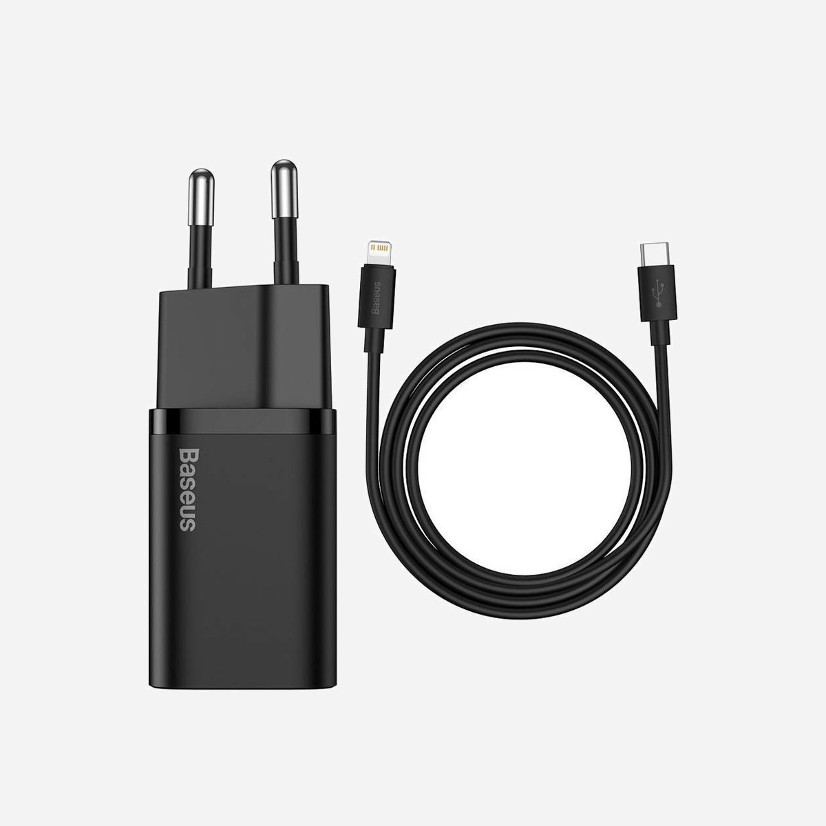 Baseus TZCCSUP-B01 Chargeur Secteur Universel 20W Noir - 1 Port USB Type-C, Charge Rapide, 100-240V, Câble USB Type-C to Lightning inclus - Baseus TZCCSUP-B01. Type de chargeur: Intérieure, Type de source d'alimentation: Secteur, Compatibilité de chargeur: Universel. Tension d'entrée: 100 - 240 V. Quantité de ports USB de type C: 1, Charge rapide. Couleur du produit: Noir