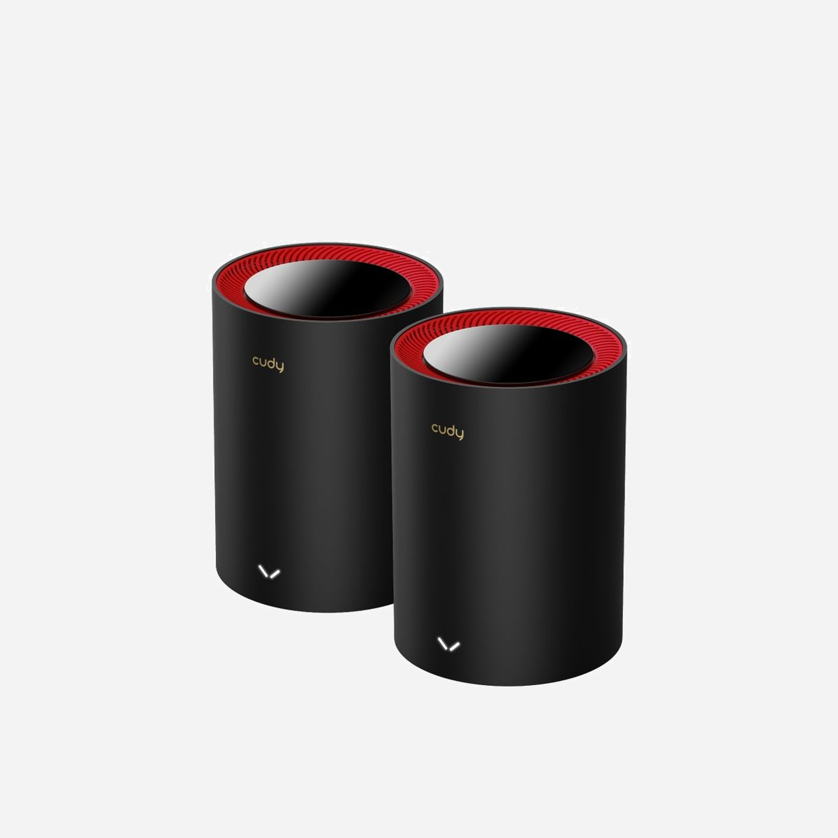 Cudy M3000(2-PACK) Système Mesh Bi-Bande Wi-Fi 6 (802.11ax) 2.4/5 GHz, 2402 Mbps, CPU 1.3 GHz Dual-Core, 256 Mo RAM, 128 Mo Flash - Cudy M3000 2-Pack. Couleur du produit: Noir, Rouge, Type d'antenne: Interne, Type de produit: Système maillé. Bande Wi-Fi: Bi-bande (2,4 GHz / 5 GHz), Norme Wi-Fi: Wi-Fi 6 (802.11ax), Débit de transfert des données WLAN (max): 2402 Mbit/s. Fréquence du processeur: 1,3 GHz, Mémoire interne: 256 Mo, Mémoire flash: 128 Mo. Tension d'entrée AC: 12 V, Courant d'entrée de l'adaptateur CA: 1 A. Nombre de produits inclus: 2 pièce(s)