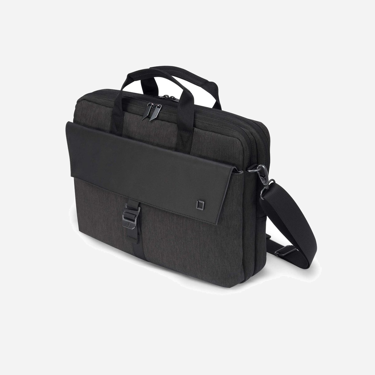 DICOTA D31497-DFS Malette Noire pour Surface/Ordinateur Portable jusqu'à 15.2" Polyester Noir, Compartiments Tablette/Accessoires, Sangle et Trolley - DICOTA est un participant officiel du programme Microsoft Designed for Surface, qui certifie que les accessoires exceptionnels créés par des fabricants tiers fonctionnent parfaitement avec les appareils Surface. <br><br>Le sac STYLE vous convaincre par l'alliance intéressante des matériaux en polyester d'excellente qualité. La fermeture métallique pratique située sur la face avant est une autre caractéristique intéressante du design. Dans le compartiment verrouillable pour notebook, double protection pour votre appareil Surface jusqu'à 15 pouces : par le rembourrage complet et par une fixation fiable grâce à une lanière élastique. Le grand compartiment principal offre un vaste espace de rangement pour les documents et autres bagages. Si votre tablette ne dépasse pas 10.5", vous pourrez également la ranger en toute sécurité dans la pochette matelassée. Le chargeur et les accessoires sont bien rangés dans les compartiments pratiques situés à l'intérieur. Dans la poche avant dotée d'une fermeture magnétique et de sous-compartiments pratiques, smartphone, batterie externe, stylos et autres accessoires sont toujours à disposition. La bandoulière réglable en longueur munie d'un rembourrage supplémentaire est fixée à la diagonale pour une meilleure répartition de la charge. Les poignées de forme ergonomique ainsi que la lanière de fixation au trolley dissimulée au dos permettent une utilisation flexible et garantissent un transport confortable.<br>