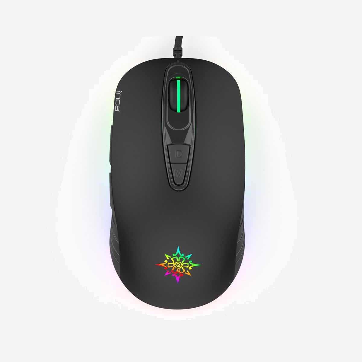 Inca IMG-348 Souris Gaming Optique 3200 DPI USB Type-A 7 Boutons Programmables Droitier Noir, Câble 1.65m - Inca IMG-348. Format: Droitier. Technologie de détecteur de mouvement: Optique, Interface de l'appareil: USB Type-A, Résolution en mouvement: 3200 DPI, Quantité de boutons programmables: 7, Type Scroll: Roue. Source d'alimentation: Cable. Couleur du produit: Noir