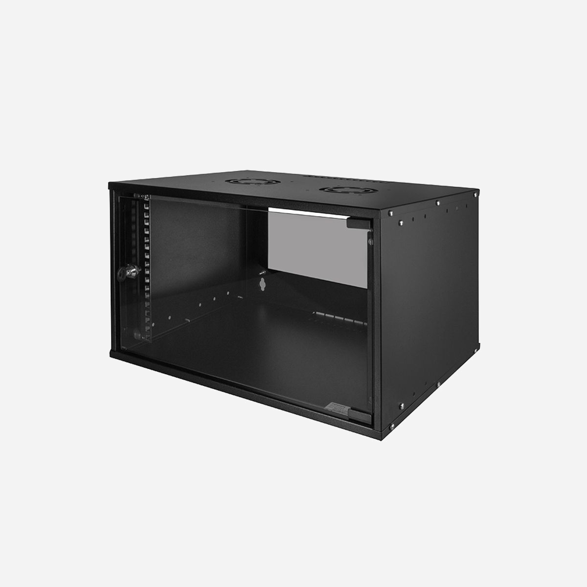 LogiLink W06C55B Rack Mural 6U Noir Acier Porte Verre 545x400x310mm Charge Max 40kg 19" Pré-assemblé avec Verrou à Clé - LogiLink W06C55B. Type: Rack monté sur le mur, Capacité du rack: 6U, Capacité de charge maximale: 40 kg. Poids: 10 kg. Couleur du produit: Noir
