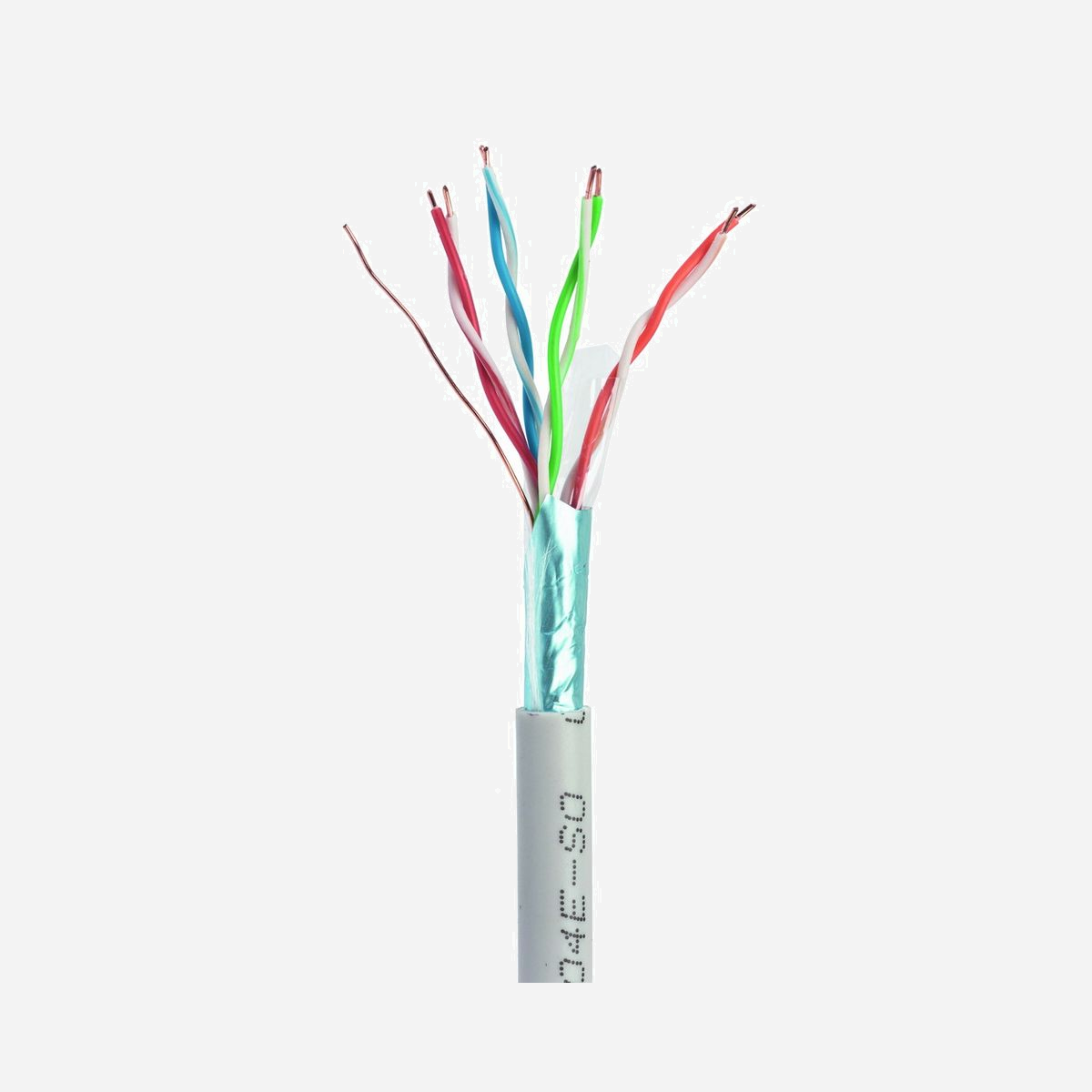 Câble Réseau Gembird Cat5e FTP 305m Gris F/UTP (FTP) Solide RoHS - Référence FPC-5004E-SO - Longueur 305 mètres, Blindage F/UTP, Conducteur solide. - Gembird 305m Cat5e FTP. Longueur de câble: 305 m, Câble standard: Cat5e, Blindage du câble: F/UTP (FTP), Couleur du produit: Gris