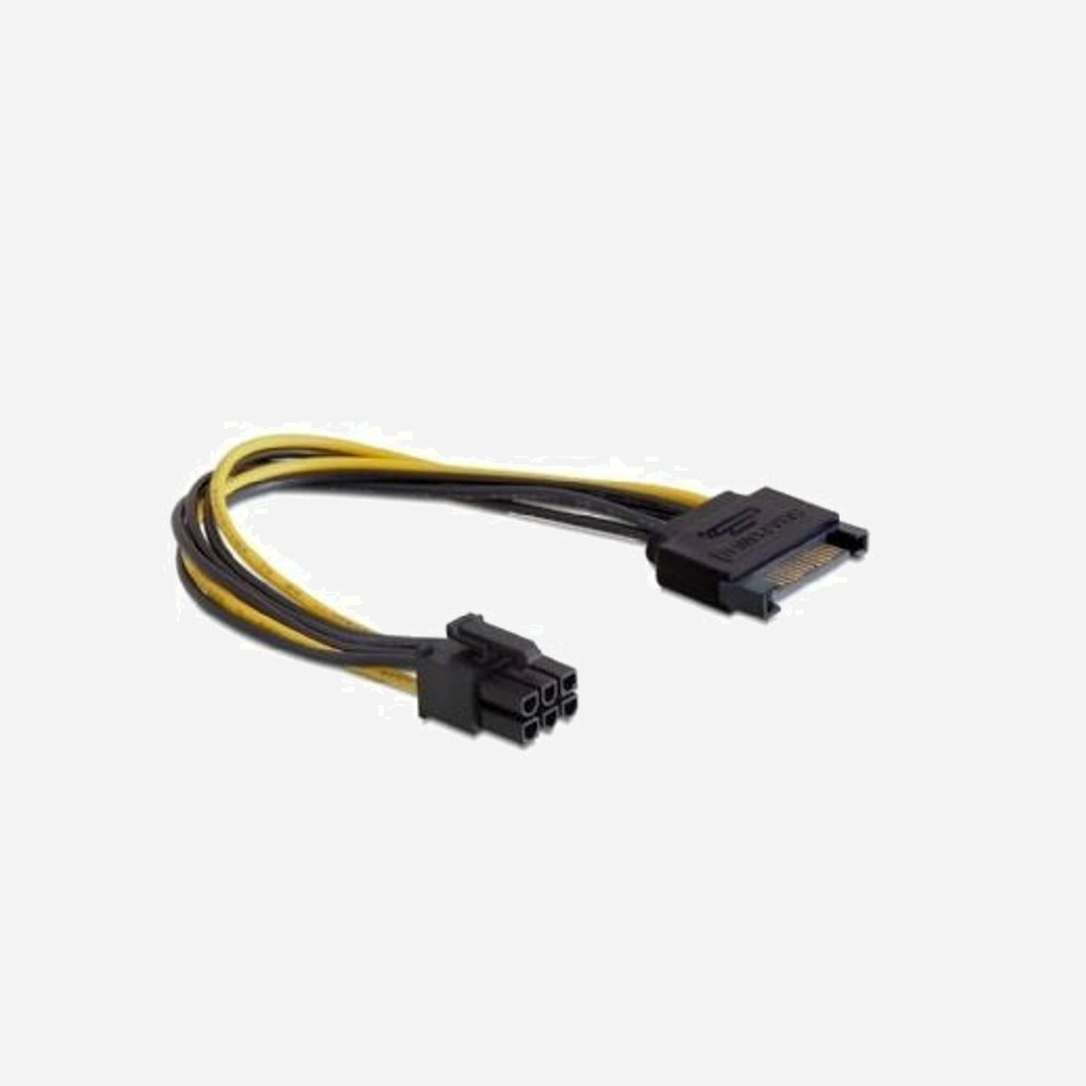 Gembird CC-PSU-SATA : Câble d'alimentation SATA 15 broches vers SATA 6 broches Slimline, 0.2m, Connecteurs droits, Noir/Jaune - Gembird SATA, 0.2m. Longueur de câble: 0,2 m, Connecteur 1: SATA 15 broches, Connecteur 2: SATA 6 broches Slimline