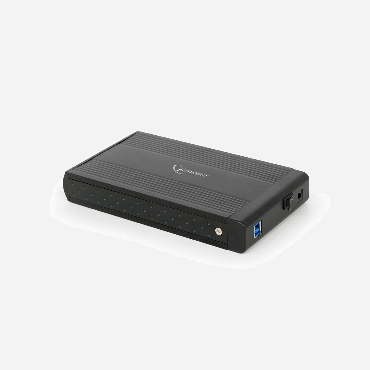 Gembird EE3-U3S-3 Boîtier Externe HDD 3.5" SATA vers USB 3.2 Gen 1, Aluminium Noir, Chipset JMS578, Alimentation Secteur, Compatible Windows - Supporte les disques durs SATA de toute capacité<br> Accès externe rapide au port USB 3.0 du disque dur, vitesse réelle est supérieure à 100 MB/sec<br> Le boitier en aluminium isole de la chaleur et protège le disque dur