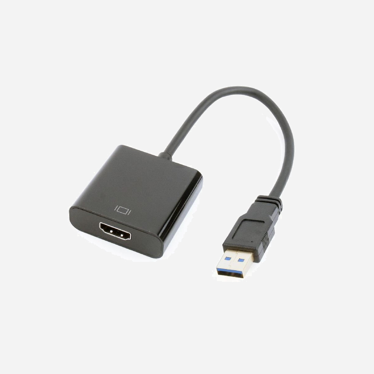Gembird Adaptateur USB 3.0 vers HDMI - Résolution 1920x1080 60Hz - Plug & Play - Alimentation USB - Dimensions 45x58x17mm - Noir - Référence A-USB3-HDMI-02 - USB 3.0 > HDMI<br>1920 x 1080 60Hz résolution max<br>Plug & Play<br>Pas besoin d'alim externe.<br>