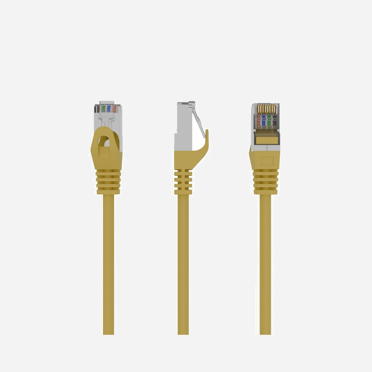 Gembird PP6-1M/Y : Cordon FTP Cat6 1m Jaune, AWG26, Blindage F/UTP, Connecteurs RJ-45 mâle, Contacts Or, RoHS, CE, ISO 9002, DVE - CAT6 AWG26 stranded foil shielded patch cord with moulded strain relief 50u'' 8P8C plugs, 1m<br>Snagless boots