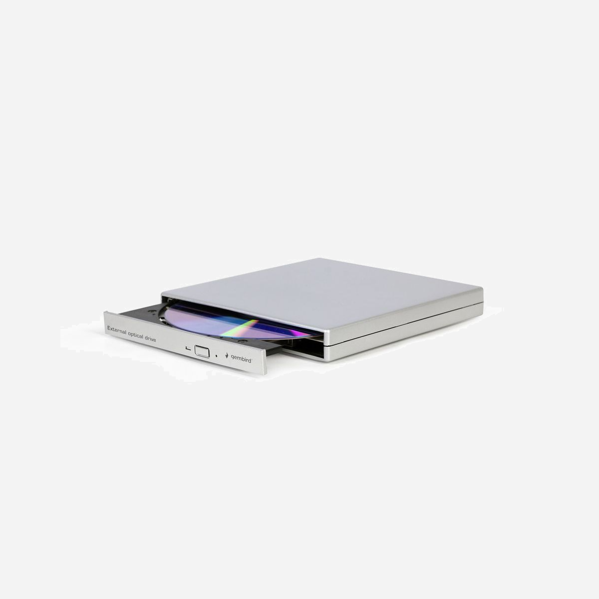 Gembird DVD-USB-02-SV Lecteur DVD±RW Externe USB 2.0 Argent, CD 24x, DVD 8x, Supports 80/120mm, Compatible Windows, 130x135x17mm, 420g - Lecteur DVD / CD externe avec interface usb<br> Haute performance, écriture 8x en format DVD ou 24x en format CD<br> Simple d'installation, usb 2.0 pour plus de stabilité de transfert