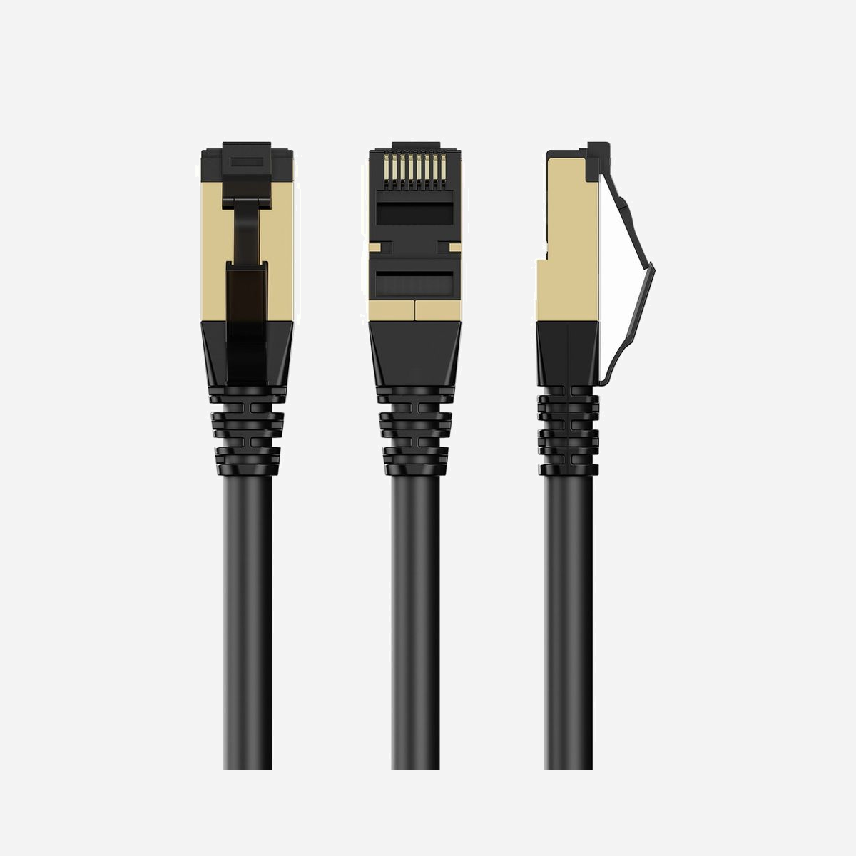 Câble Réseau Gembird Cat8 S/FTP 5m, Connecteurs RJ-45 Mâle, Contacts Aluminium, Blindage Aluminium, 2000MHz, Noir, LSZH - Connection + fiable<br>Câble blindé,<br>Connecteurs plaqué OR<br>Certifié au norme LSZH (Low Smoke Zero Halogen)<br><br>