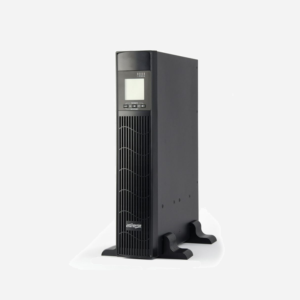 Gembird EG-UPSRACK-10 Onduleur Rackable 1kVA/800W Line-Interactive 3.4U AVR Sinusoïde Pure 220V 50/60Hz USB RJ45 Batterie 12V 7Ah LCD Noir - Automatic output voltage regulation (AVR)<br>Rack 3.4U metal case<br>USB control interface<br>LCD display<br>Short circuit protection<br>Compatible with power generators of any brand<br>Overload, surge, spike and lightning protection<br>Audible and visual alarms<br>Overcharge and overdischarge protection