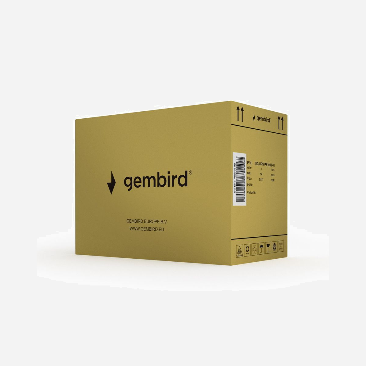 Gembird EG-UPS-PS2000-02 : Onduleur Line-Interactive 2kVA/1600W Sinusoïde Pure, 2x Schuko + 3x C13, USB, Écran LCD, Autonomie 10-30min, Format Tour - Uninterruptable power supply with pure sine wave output<br>USB interface<br>Automatic AC voltage regulation (AVR)<br>Intelligent overload- and short-circuit protection<br>Audible and visual alarms<br>LCD display and LED status indication<br>Internal battery with overcharge and over-discharge protection
