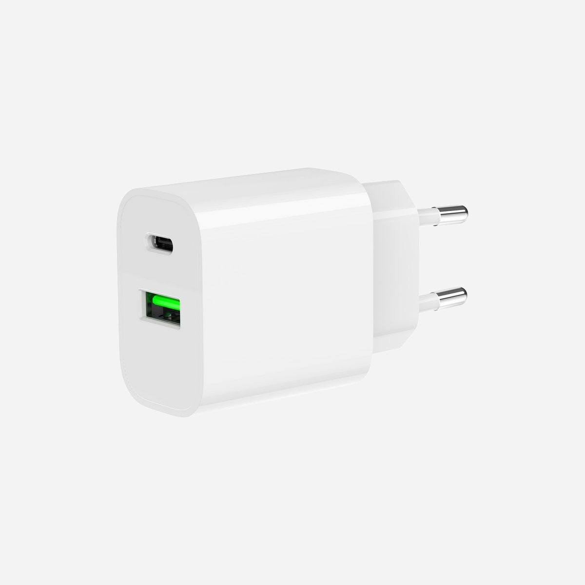 Gembird TA-UC-PDQC20-01-W : Chargeur secteur USB 20W Type-C + USB-A QC3.0, Power Delivery, 100-240V, Protections Surtension/Courant/Chaleur/CC, Blanc - Port USB norme QC3.0 chargeur avec 12V / 1.5A<br>Système d'auto protection de courant<br>Ports type USB pour charger les appareils comme; tablette, lecteur MP3, portable, etc ...