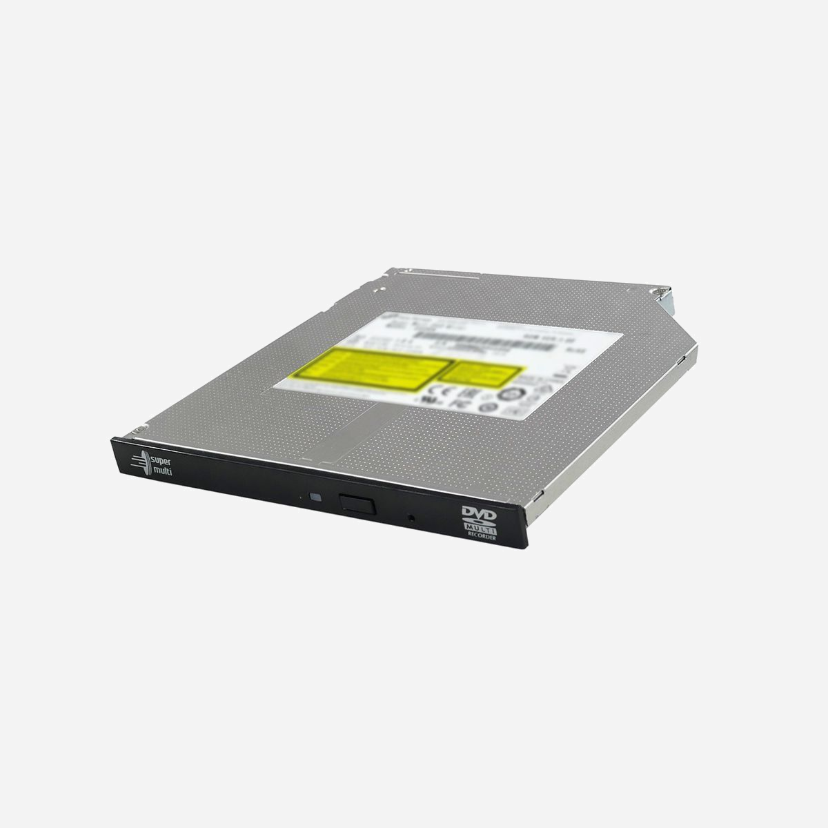 Hitachi-LG GUD1N Graveur DVD Super Multi DL Interne 9.5mm SATA, CD-R 24x, DVD±R 8x/6x, DVD-RAM 5x, M-DISC, Noir/Acier, 128x127x9.5mm - Hitachi-LG GUD1N. Couleur du produit: Noir, Acier inoxydable, Mécanisme de chargement: Plateau. Utilité: Ordinateur portable, Lecteur optique: DVD Super Multi DL, Interface: SATA. Vitesse d'écriture des DVD+R: 8x, Vitesse d'écriture des CD-R: 24x, Vitesse d'écriture des DVD-R: 8x. Largeur: 128 mm, Profondeur: 127 mm, Hauteur: 9,5 mm. Quantité: 1 pièce(s)