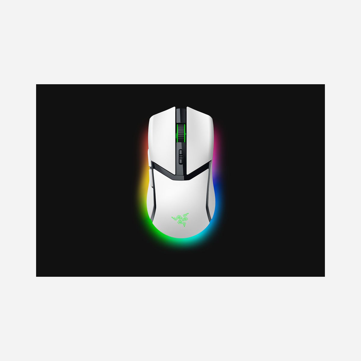 Razer Cobra Pro - Souris Gaming Droitier - Optique 30000 DPI - RF Wireless + Bluetooth + USB Type-C - 8 Boutons Programmables - 70G - 90M Clics - Razer Cobra Pro. Format: Droitier. Technologie de détecteur de mouvement: Optique, Interface de l'appareil: RF Wireless + Bluetooth + USB Type-C, Résolution en mouvement: 30000 DPI, Type de boutons: Boutons poussoirs, Type Scroll: Roue, Accélération (max): 70 G. Couleur de l'éclairage: Multi. Source d'alimentation: Batteries/Câble. Couleur du produit: Blanc