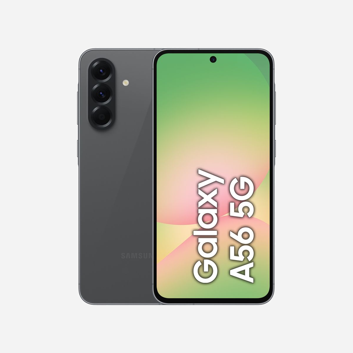 Samsung Galaxy A56 5G Graphite : Écran 6.7" Super AMOLED 120Hz, Exynos 1580, 8Go RAM, 256Go Stockage, Android 15, Batterie 5000mAh, Double SIM, IP67 - <b>Nouveau design signature</b><br>Fin, léger et élégant. Avec seulement 7,4 mm d’épaisseur et 198 g, il offre une prise en main confortable. Son nouveau design intègre parfaitement le bloc photo. Le Galaxy A56 5G est décliné en quatre coloris au choix : graphite, gris, vert sauge et rose.<br><br><b>Entourer pour chercher. En toute simplicité.</b><br>Il vous suffit d'entourer un objet ou du texte avec votre doigt pour obtenir simplement un résultat de recherche Google.<br><br><b>Un clic, et l’objet disparaît pour une photo juste parfaite</b><br>Faites disparaître les détails indésirables en toute simplicité. La fonction Effaceur d'objet détecte, efface et réajuste l’image pour un résultat parfait.<br><br><b>Des selfies iconiques avec des filtres à votre image</b><br>Créez vos propres filtres et donnez une signature unique à vos photos et vidéos. <br><br><b>Créez des montages vidéo, en un clin d’œil</b><br>Vos souvenirs prennent vie en quelques secondes. La fonction Montage par IA sélectionne les meilleurs moments et les assemble en un clin d’œil.<br><br><b>Des photos réussies, où chaque visage rayonne</b><br>Plus besoin de refaire la photo ! Grâce à la fonction Meilleure Pose, choisissez le plus beau sourire de chacun pour une photo de groupe réussie.<br><br><b>Des capteurs performants pour capturer chaque détail</b><br>Des détails précis, des couleurs éclatantes. Avec son capteur 50 MP avancé, le Galaxy A56 5G ajuste automatiquement chaque photo en optimisant les éléments clés (ciel, visage, peau, etc) pour un rendu optimal.<br><br><b>Votre meilleur angle en vidéo</b><br>Filmez chaque instant en Super HDR. Le capteur avant amélioré capture des vidéos selfies en haute résolution avec des contrastes optimaux et des couleurs éclatantes.<br><br><b>Des vidéos vibrantes, même en pleine nuit</b><br>Des clichés de nuit plus lumineux et détaillés. Grâce à des capteurs améliorés, absorbez plus de lumière et capturez des images nettes, lumineuses et riches en détails.<br><br><b>Un seul clic pour des selfies iconiques</b><br>Un rendu naturel, un selfie parfait. Avec le capteur avant, des clichés éclatants, prêts à être partagés.<br><br><b>Boostez votre expérience avec un processeur nouvelle génération</b><br>Le Galaxy A56 5G avec sa nouvelle puce vous offre une performance sans compromis. Profitez d’un multitâche fluide, du streaming et des jeux sans interruptions, grâce à un refroidissement optimisé et un stockage allant jusqu'à 256 Go.<br><br><b>Un écran de 6,7'' qui vous met au cœur de l’action</b><br>Un grand écran pour une immersion optimale. Avec ses 6,7’’ FHD+ Super AMOLED et ses 1 200 nits de luminosité grâce au Vision Booster, profitez d’une qualité d’image éclatante, même à l'extérieur. <br><br><b>Une batterie qui tient la distance, du premier au dernier instant</b><br>Avec une batterie longue durée de 5 000 mAh (valeur typique), profitez de vos films préférés jusqu'à 29 heures.<br><br><b>Résistant et stylé</b><br>Un design qui dure. Le cadre en métal du Galaxy A56 5G et son verre Corning® Gorilla® Glass Victus®+ assurent une esthétique intacte*, tandis que la certification IP67 le protège de la poussière et des éclaboussures