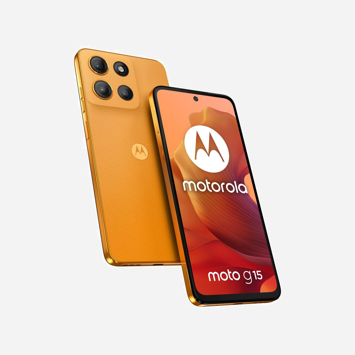 Motorola moto g15 : Écran 6.72" FHD+ LCD, MediaTek Helio G81, 4Go RAM, 128Go stockage, Double SIM 4G, Caméra 50MP, Batterie 5200mAh, Android 15 - <b>Plus grand. Plus éclatant. Plus lumineux.</b><br>Le moto g15 vous offre le meilleur du divertissement cinématographique. Regardez vos émissions et films préférés sur un écran Full HD+ ultra net et lumineux de 6,72", même en plein soleil. Plongez dans un son multidirectionnel grâce aux puissants haut-parleurs stéréo avec Bass Boost et Dolby Atmos®. Capturez des photos magnifiquement détaillées avec l’appareil photo de 50 MP(1), éliminant les barres disgracieuses dues aux sources de lumière artificielle. Rechargez rapidement votre smartphone grâce au chargeur TurboPower™(2) et profitez d’une autonomie prolongée avec une batterie de 5 200 mAh. Le cuir vegan lui confère un style haut de gamme et son design résistant aux éclaboussures(3) et le verre Corning® Gorilla® Glass 3 renforcent sa protection. Bénéficiez de performances rapides et d’une grande capacité de stockage pour ne jamais être à court d’espace pour vos divertissements. Vivez chaque jour plus intensément avec le moto g15.
