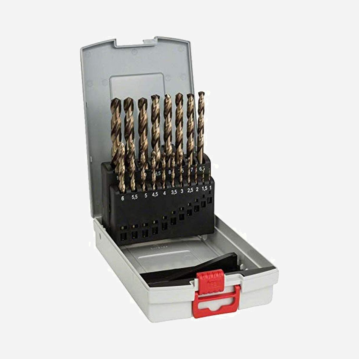 Bosch 2-608-587-014 : Set de 19 forets en Acier Rapide pour perceuse, dimensions colis 450x450x250mm, poids 450g. - Bosch 2608587014. Usage adapté: Perceuse, Matériau du foret: Acier rapide. ASIN: B009CGDSYI. Poids du paquet: 450 g, Profondeur du colis: 400 mm, Largeur du colis: 450 mm. Nombre de forets de perçage: 19 pièce(s)
