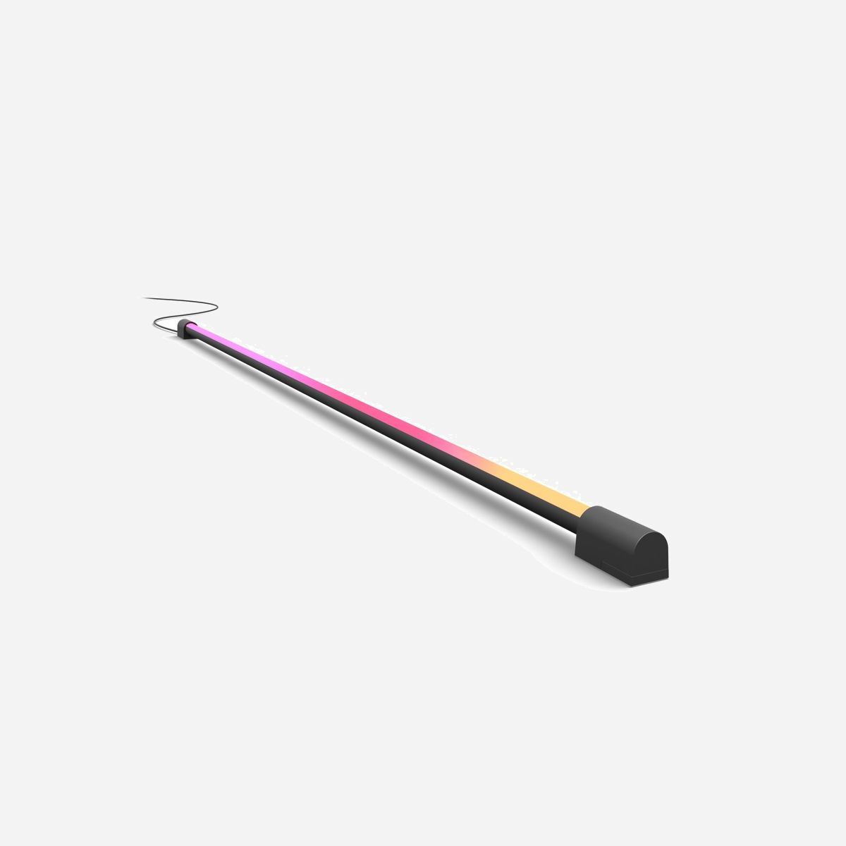 Philips by Signify Hue Play Gradient Light Tube Large : Lampe de Table LED 20W, 1800lm, 2000-6500K, Bluetooth, Métal Noir, IP20, Android & iOS, 1377mm - Philips Hue White and Color ambiance Hue Play Gradient Light Tube Large. Type: Lampe de table intelligente, Interface: Bluetooth, Couleur du produit: Noir. Système mobile supporté: Android 10.0, iOS 15. Classe d'efficacité énergétique: G, Consommation d'énergie par 1000 heures: 20 kWh, Tension d'entrée: 100 - 240 V. Longueur de câble: 2 m, Largeur: 31 mm, Profondeur: 1377 mm. Type d'emballage: Boîte, Largeur du colis: 100 mm, Profondeur du colis: 1420 mm